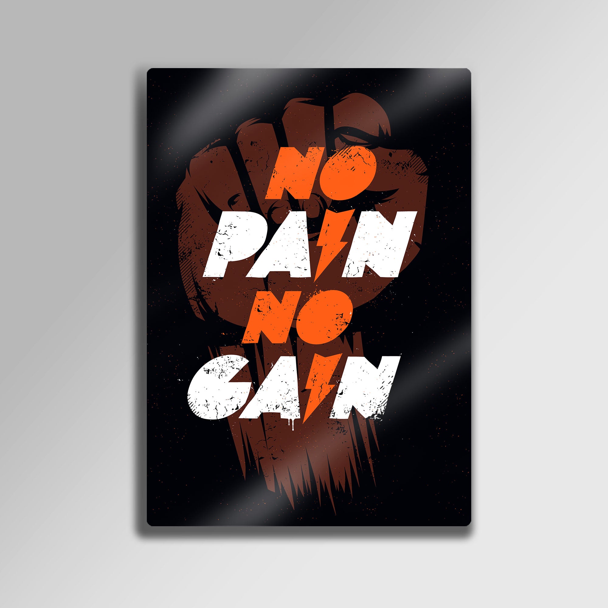 No Pain No Gain - Metal Tablo