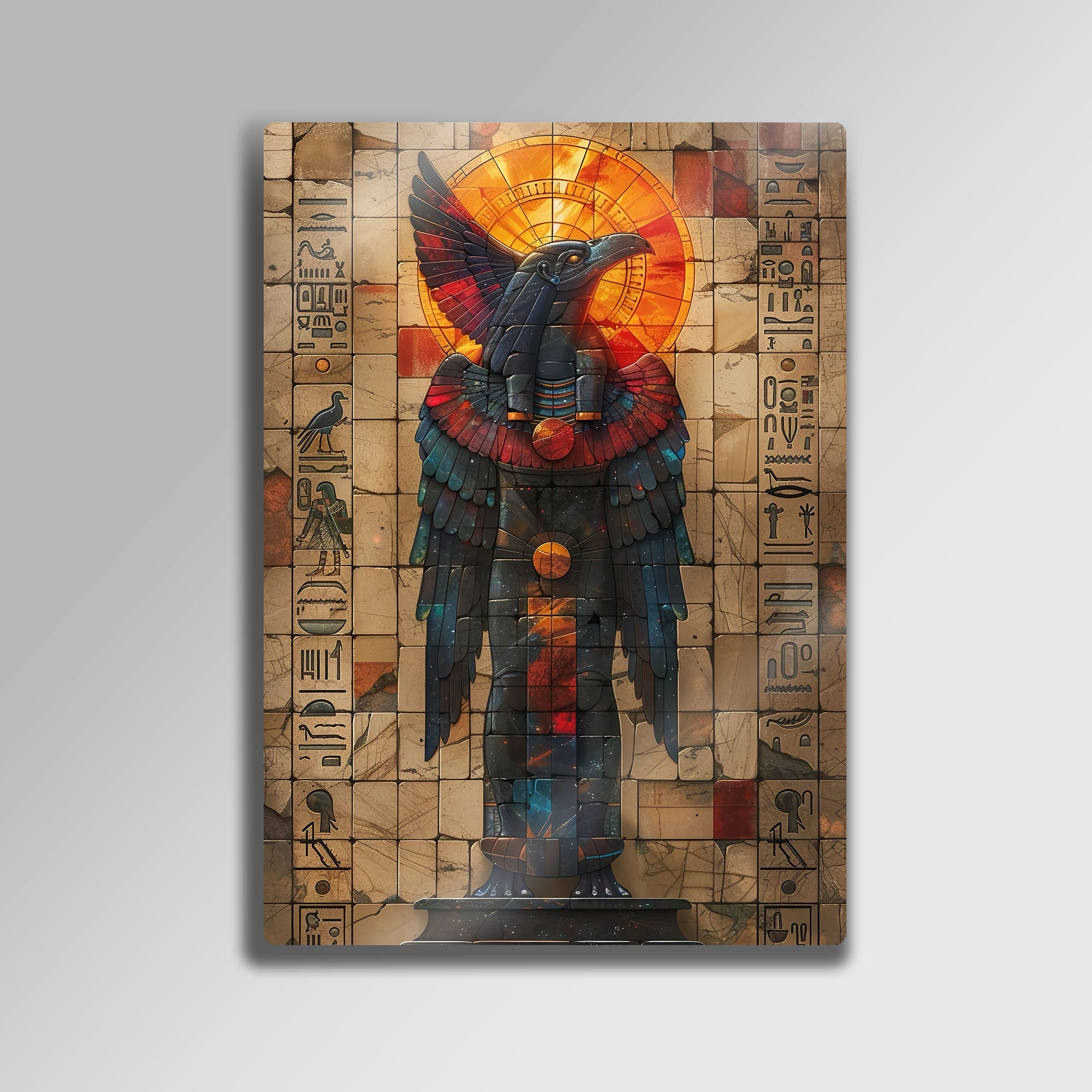 Antik Mısır, Horus Güneş Tanrısı - Metal Tablo