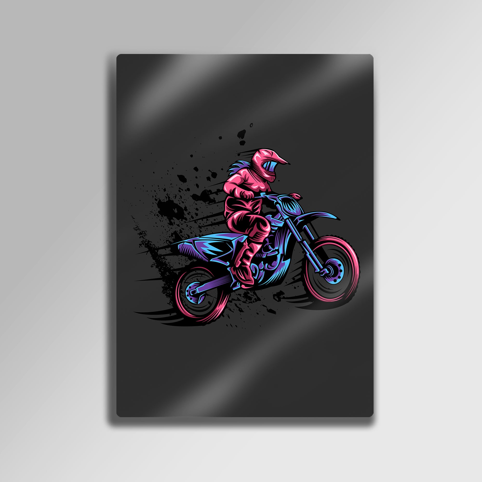 Motokros Sporcu Tasarım - Metal Tablo