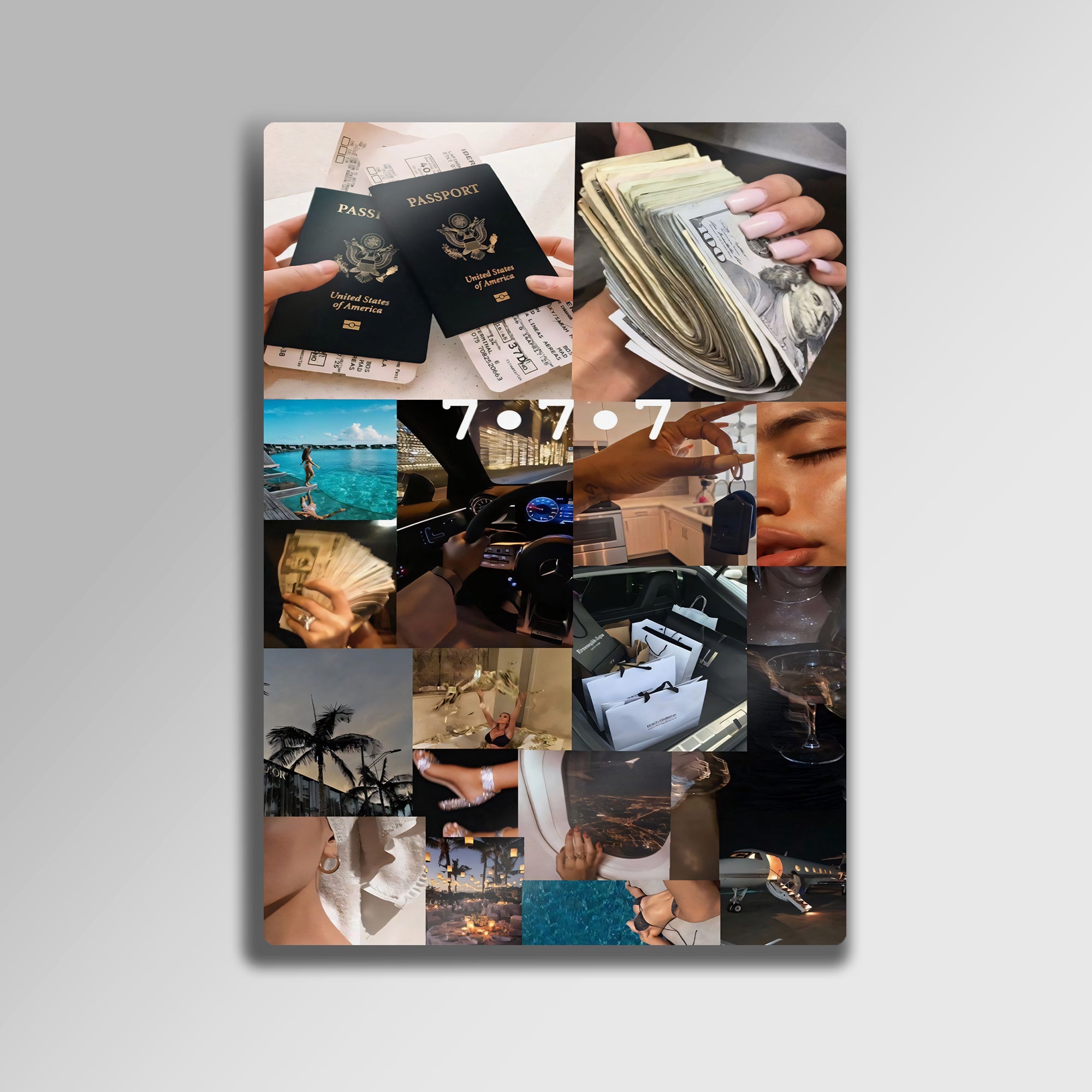 777 Tablosu Bolluk Zenginlik İlham Panosu - Metal Tablo