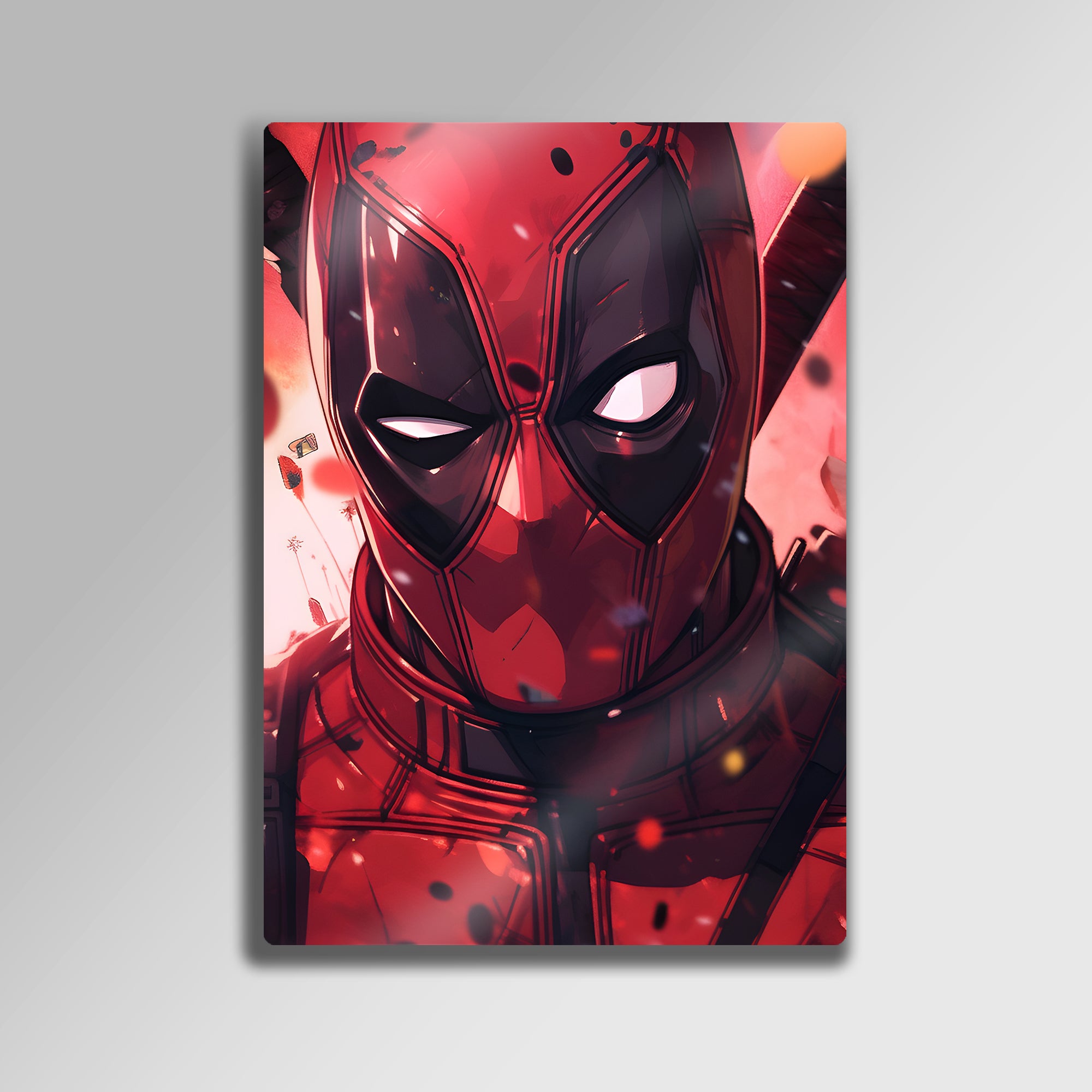 Deadpool Kırmızı Çizgi Roman Karakter - Metal Tablo
