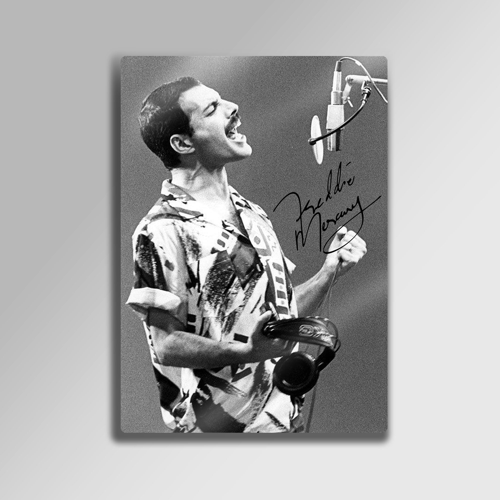 Freddie Mercury, Queen, İmzalı - Metal Tablo