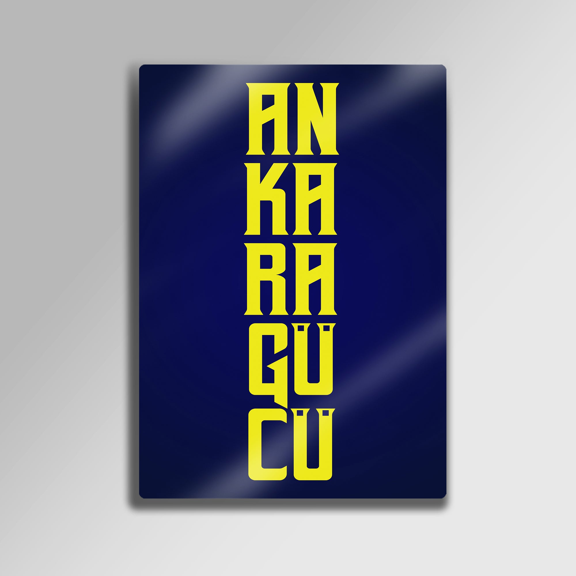 Ankaragücü Tablosu Lacivert Sarı Taraftar - Metal Tablo