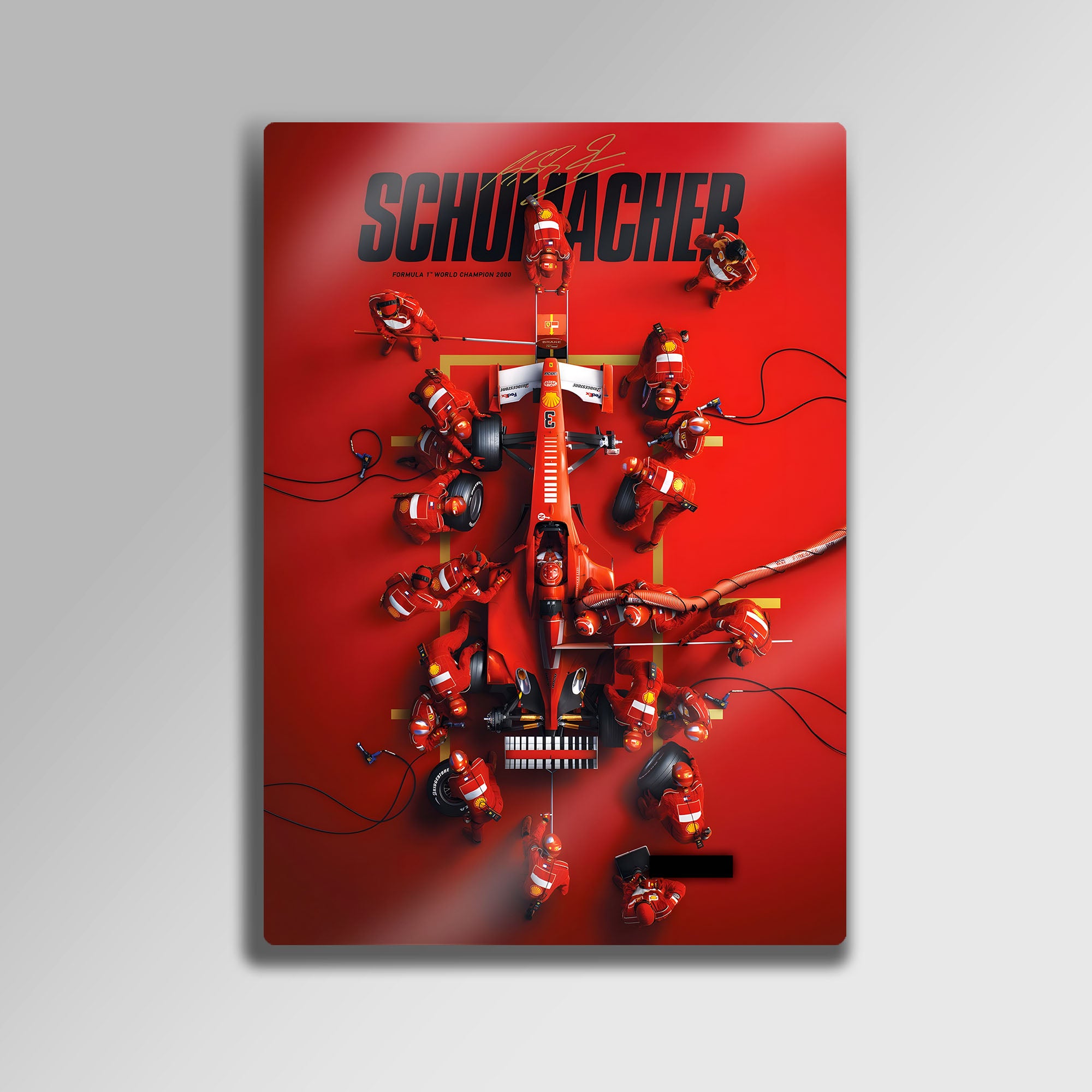 Michael Schumacher Ferrari - Metal Tablo