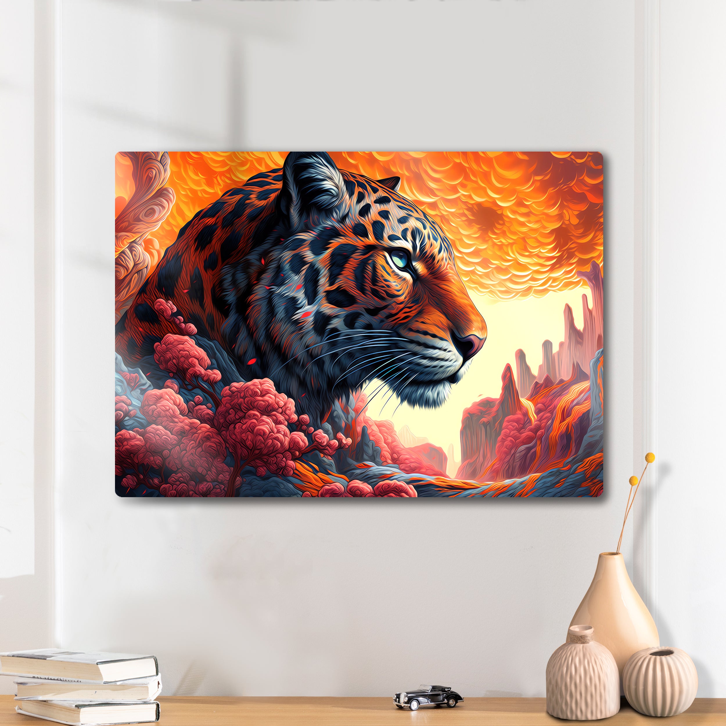 Leopar Dekoratif - Metal Tablo