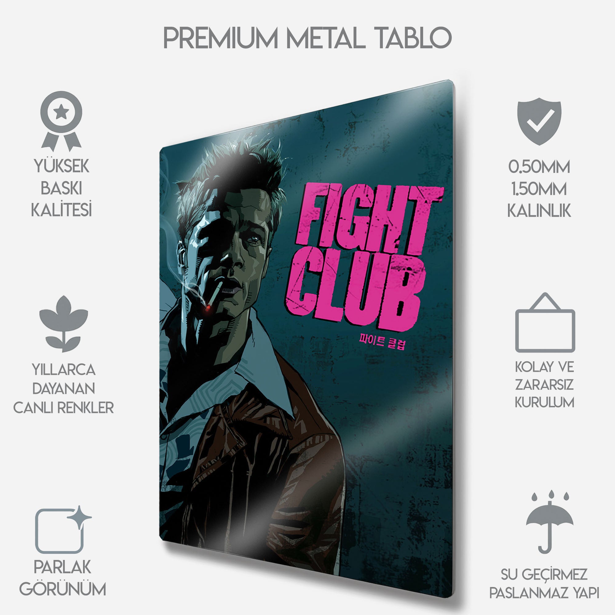 Fight Club Tyler Durden - Metal Tablo
