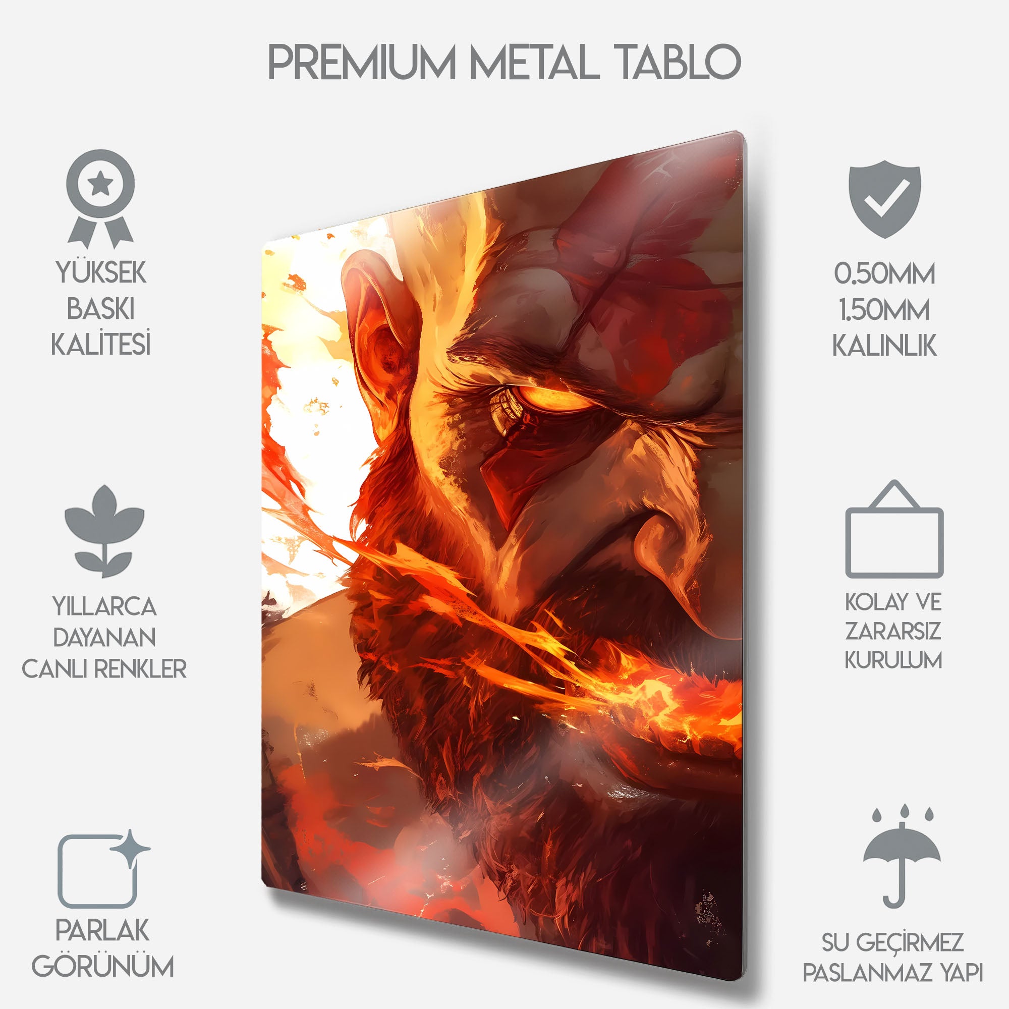 Kratos God of War - Metal Tablo
