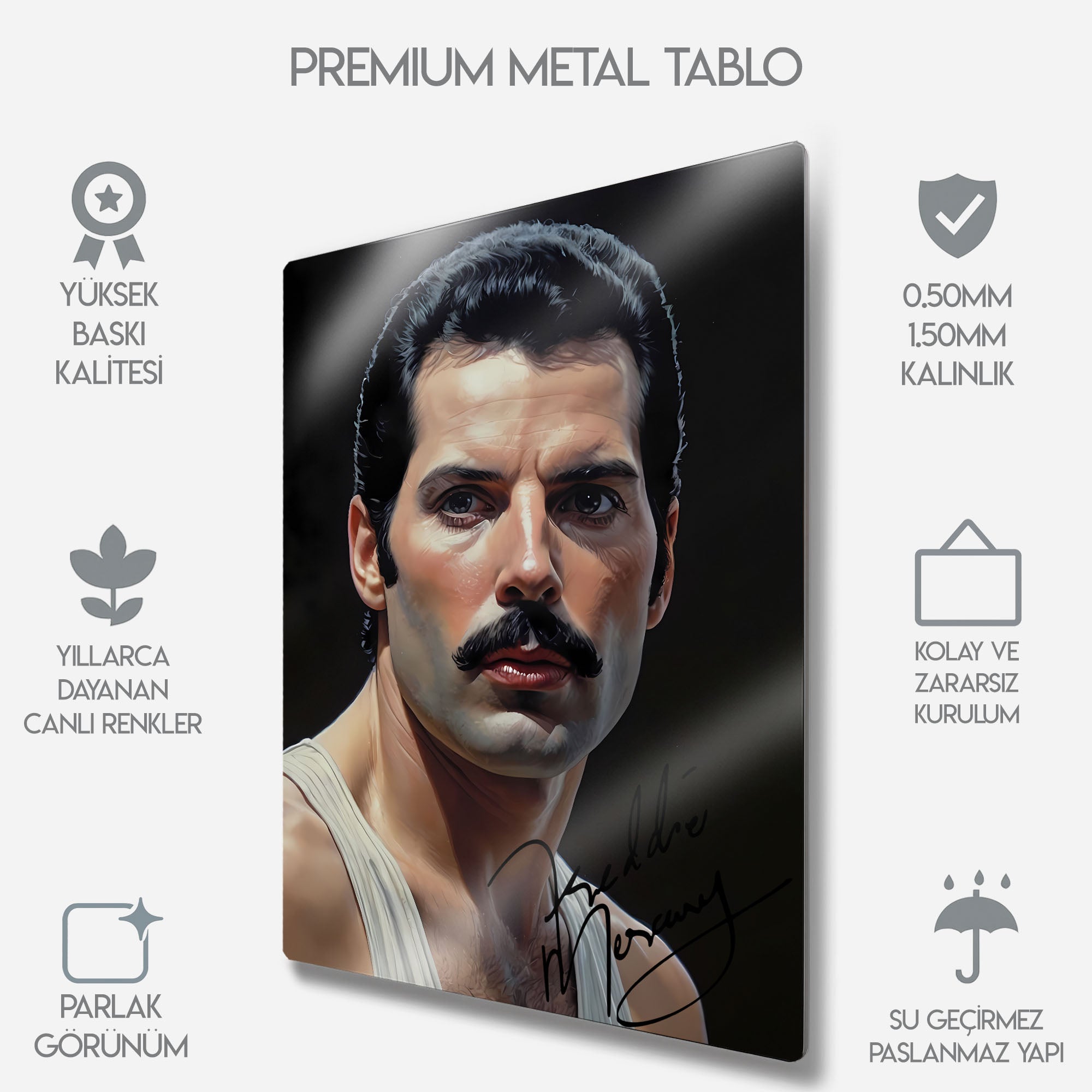 Freddie Mercury, Queen - Metal Tablo