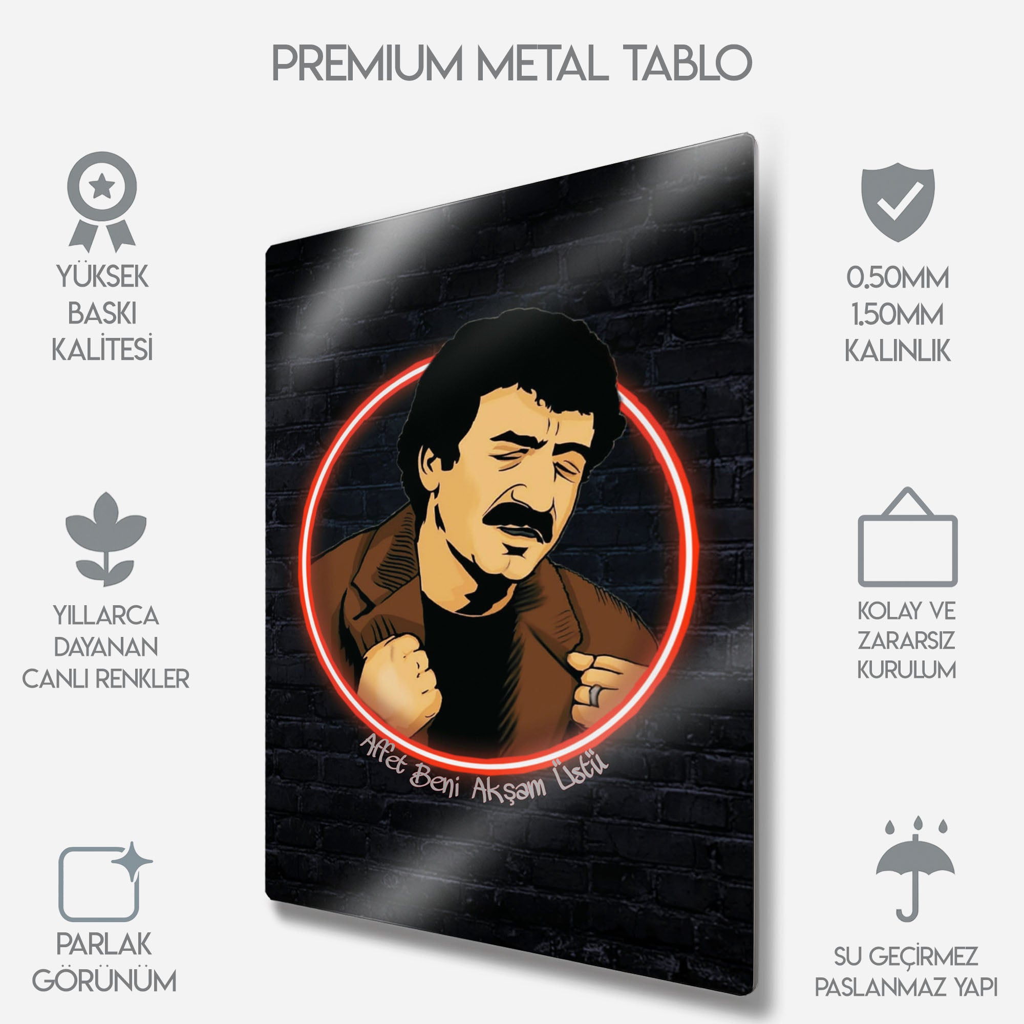 Müslüm Gürses "Müslüm Baba" Neon - Metal Tablo