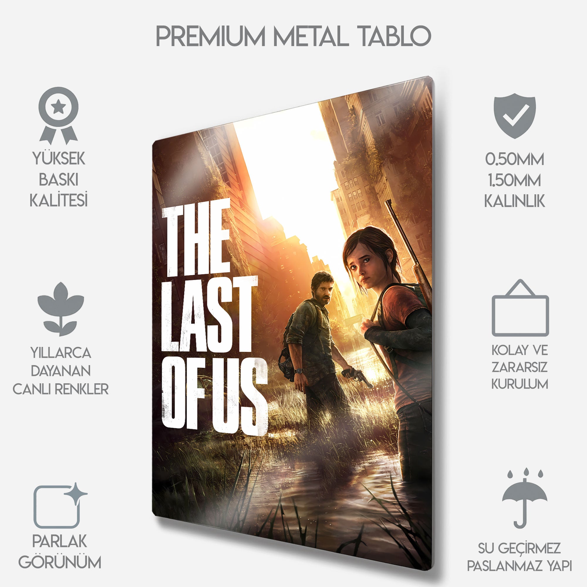 The Last of Us Joel ve Ellie - Metal Tablo