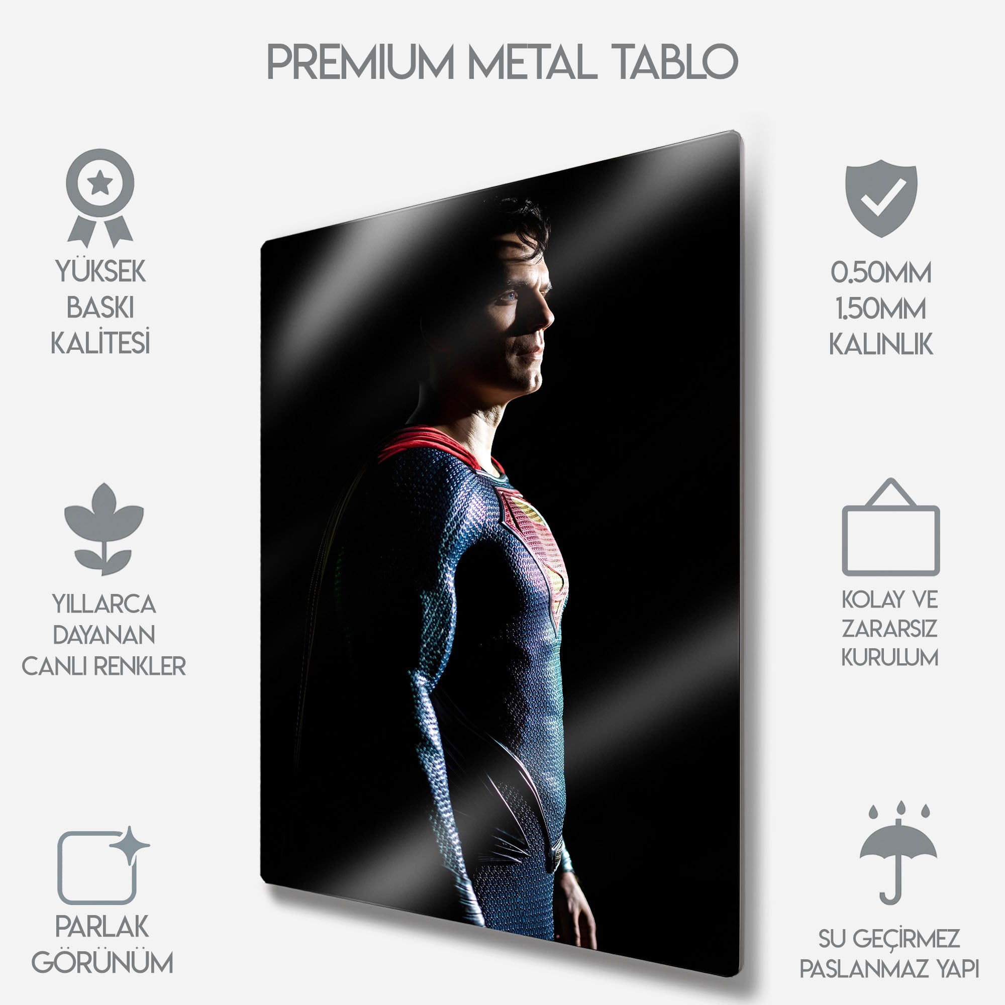 DC Superman Henry Cavill - Metal Tablo