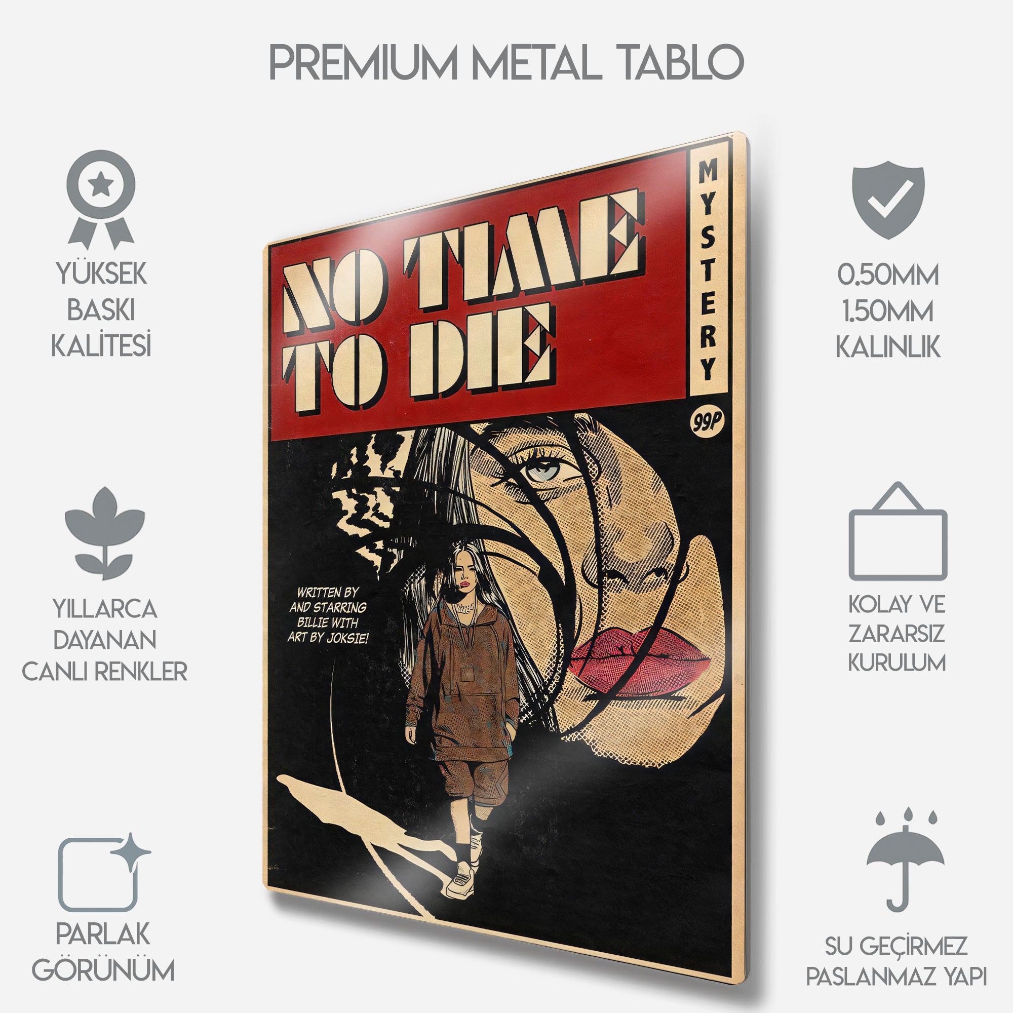 Billie Eilish, No Time To Die - Metal Tablo