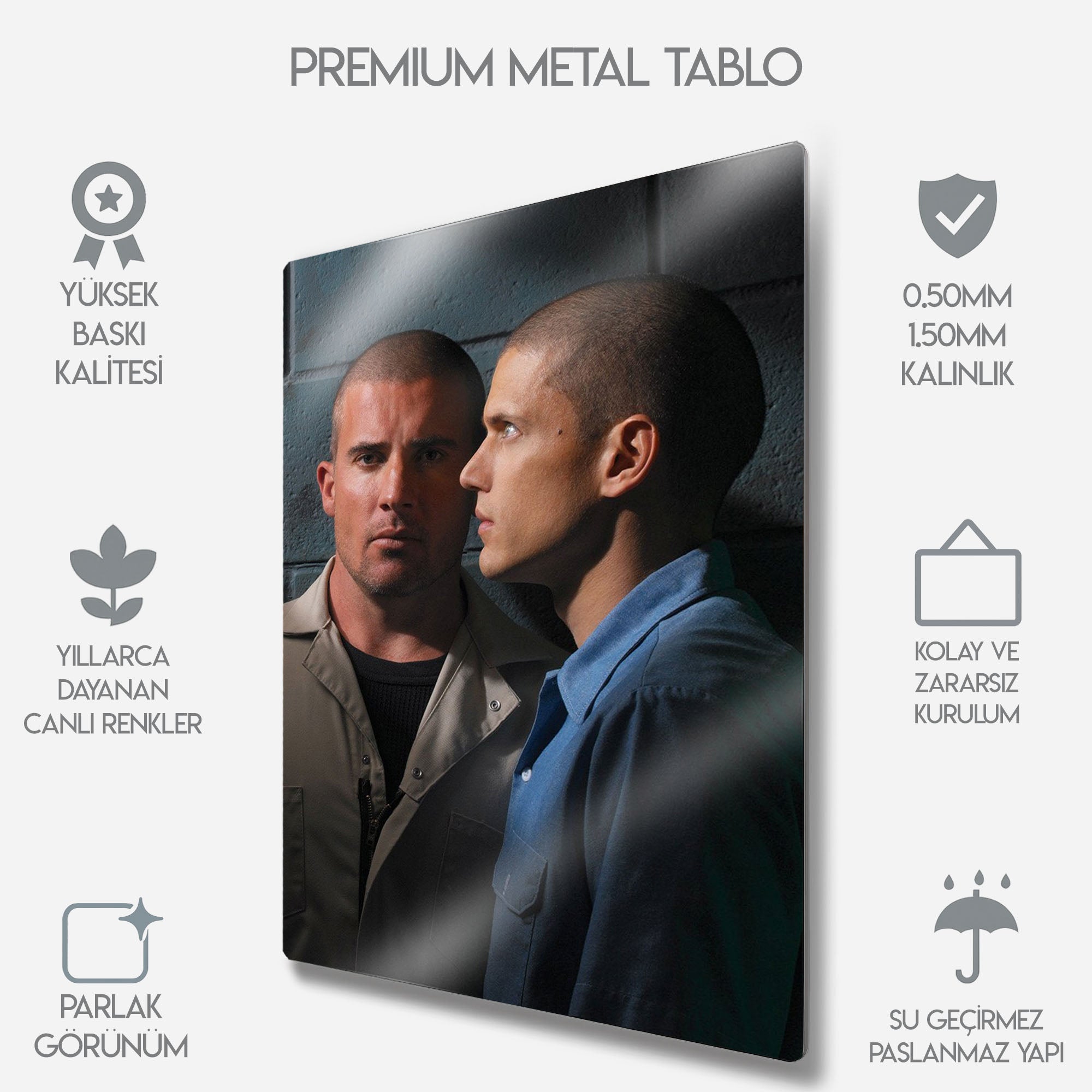 Prison Break Michael Scofield & Lincoln Burrows - Metal Tablo