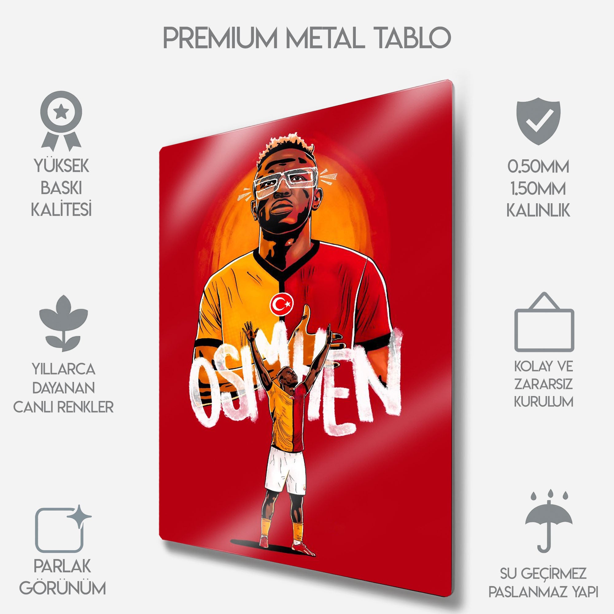 Victor Osimhen Maskeli - Metal Tablo