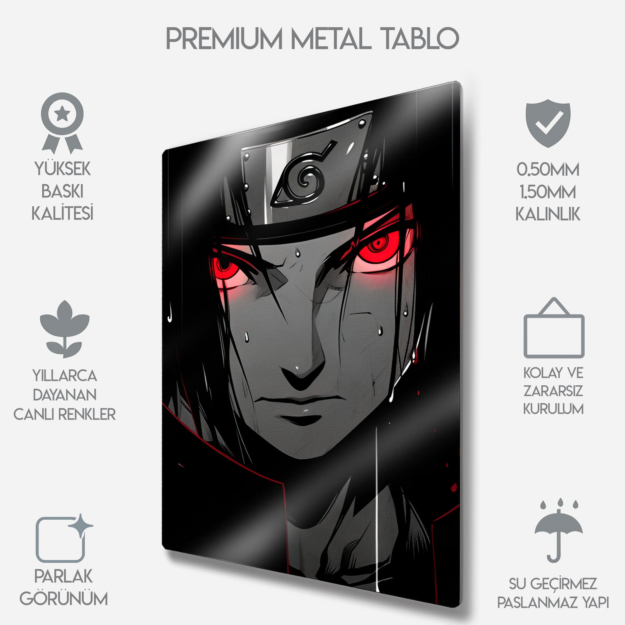 Uchiha Itachi Akatsuki - Metal Tablo