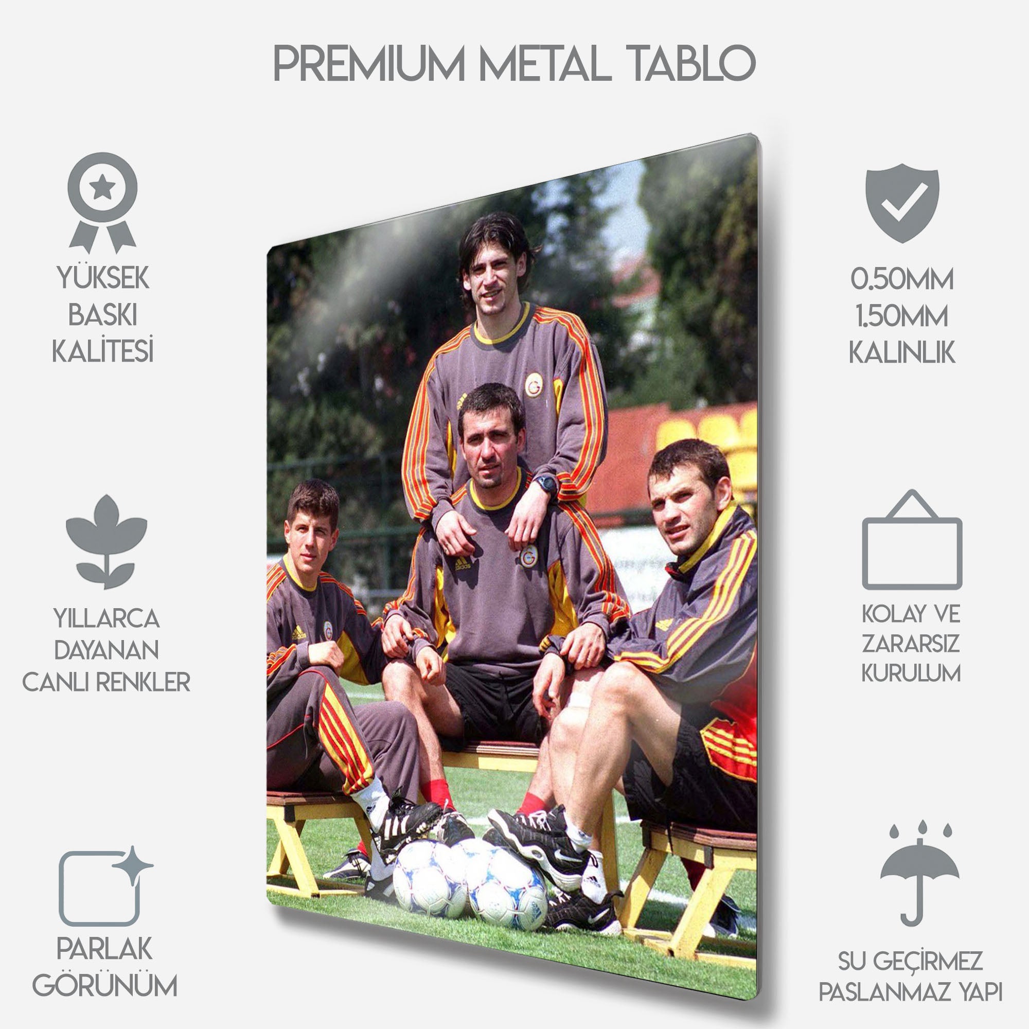 Galatasaray Retro UEFA 2000 Efsaneler - Metal Tablo