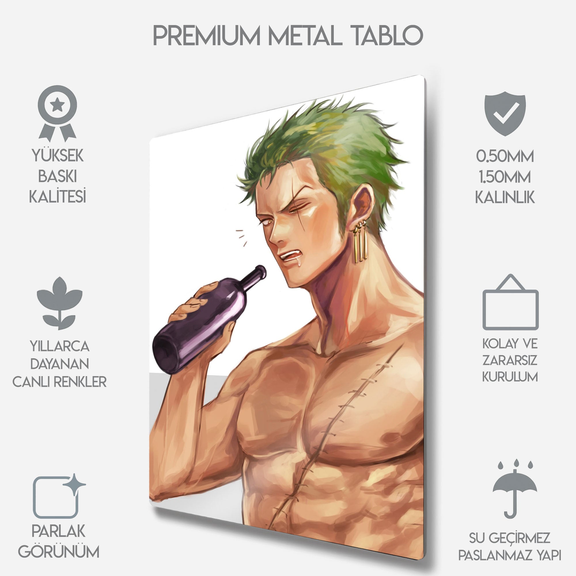 One Piece Roronoa Zoro - Metal Tablo