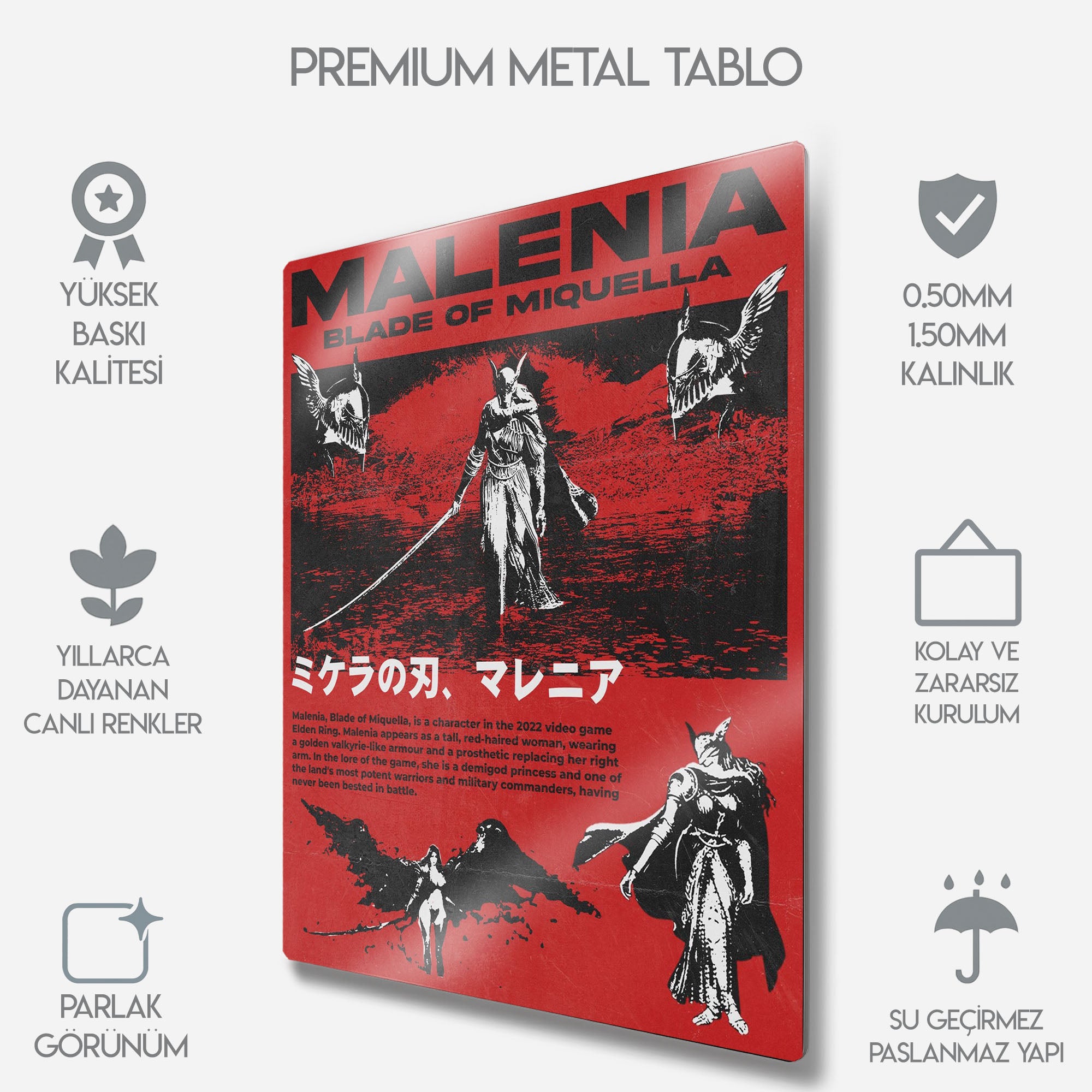 Malenia Elden Ring - Metal Tablo