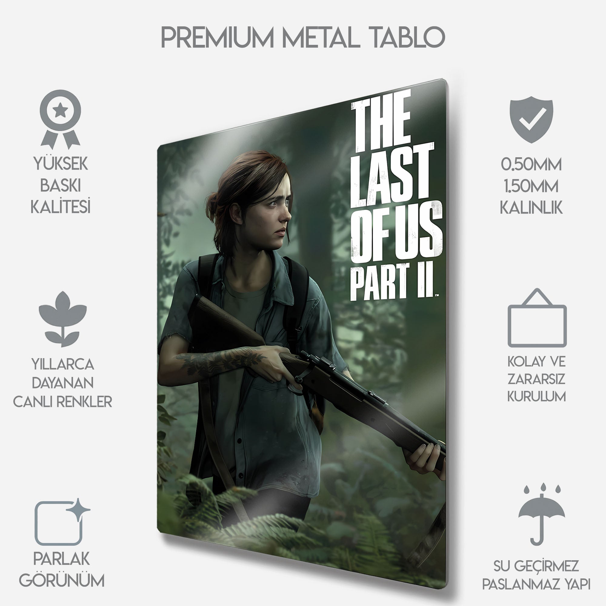The Last of Us Part II Ellie - Metal Tablo