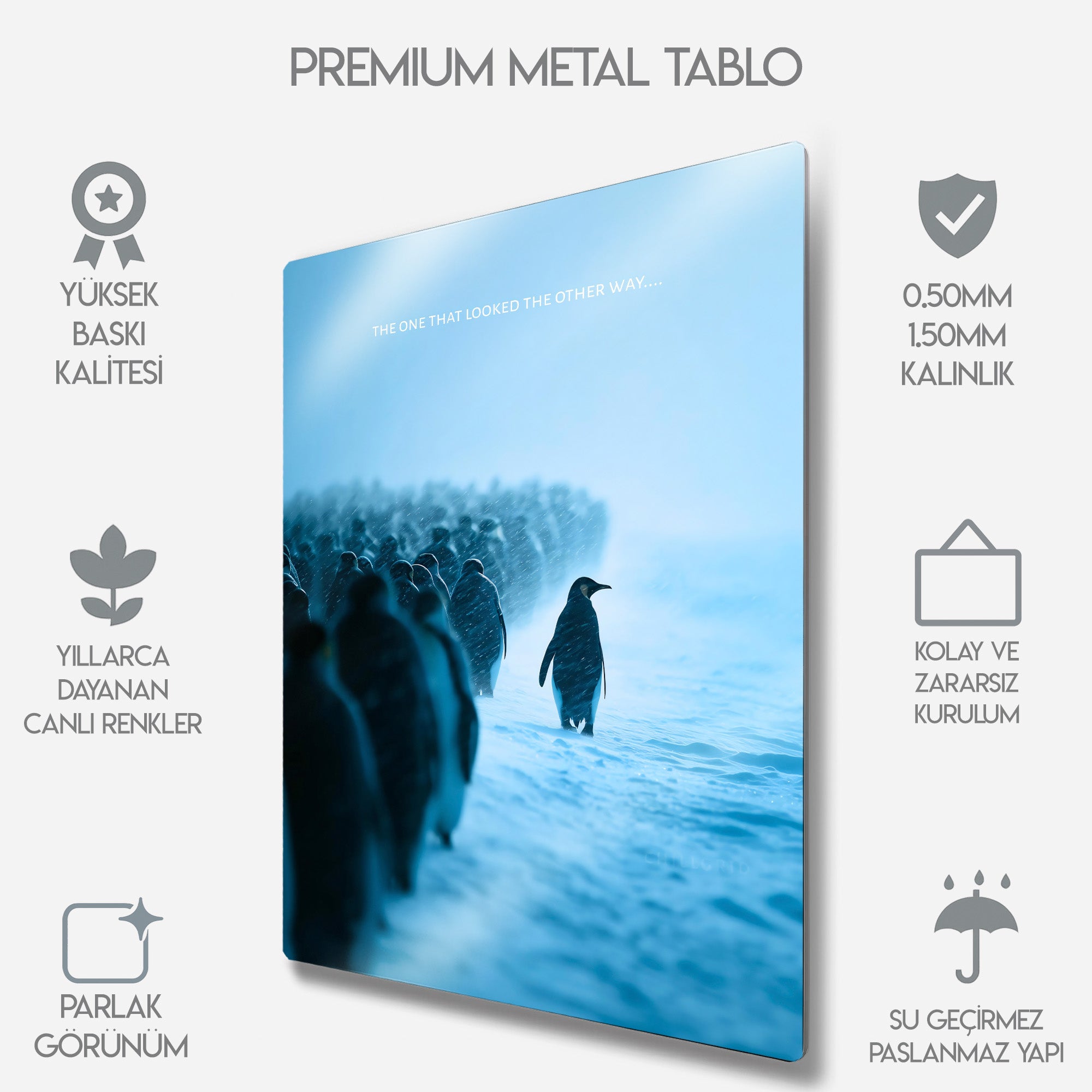 But Why, Nihilist Penguen, Penguin Motivasyon - Metal Tablo