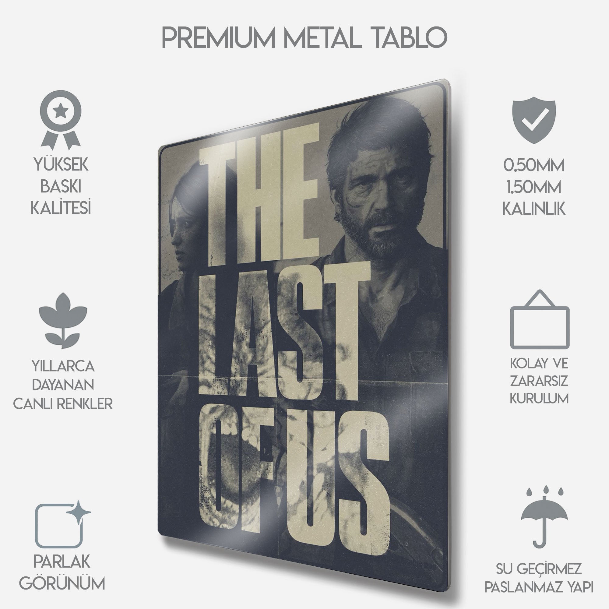 The Last of Us Vintage - Metal Tablo