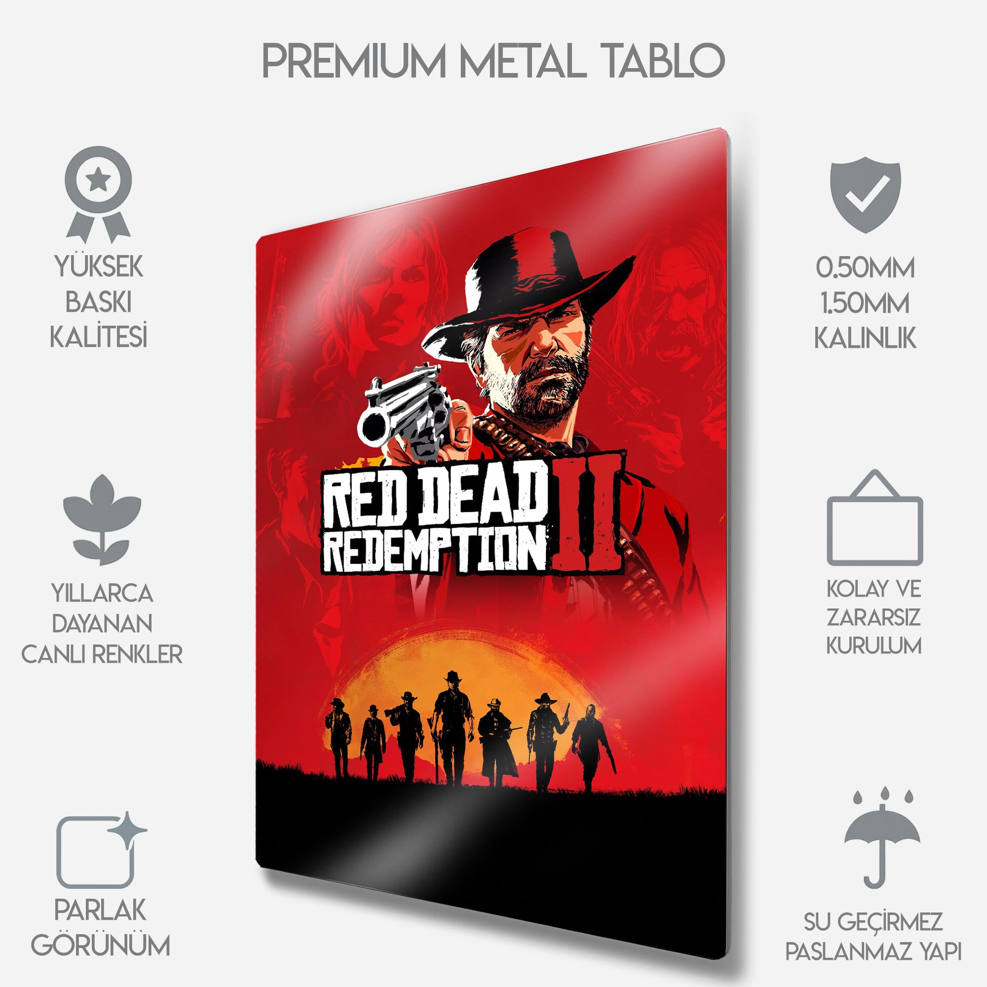 Red Dead Redemption 2 (RDR2) Afiş - Metal Tablo