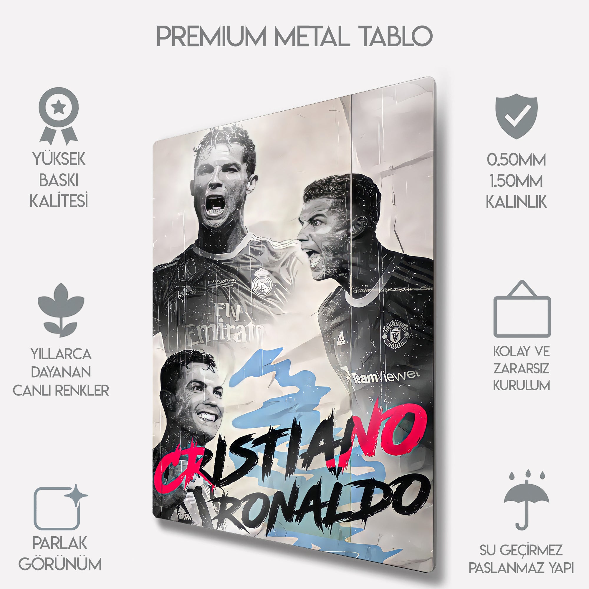 CR7 Career - Metal Tablo