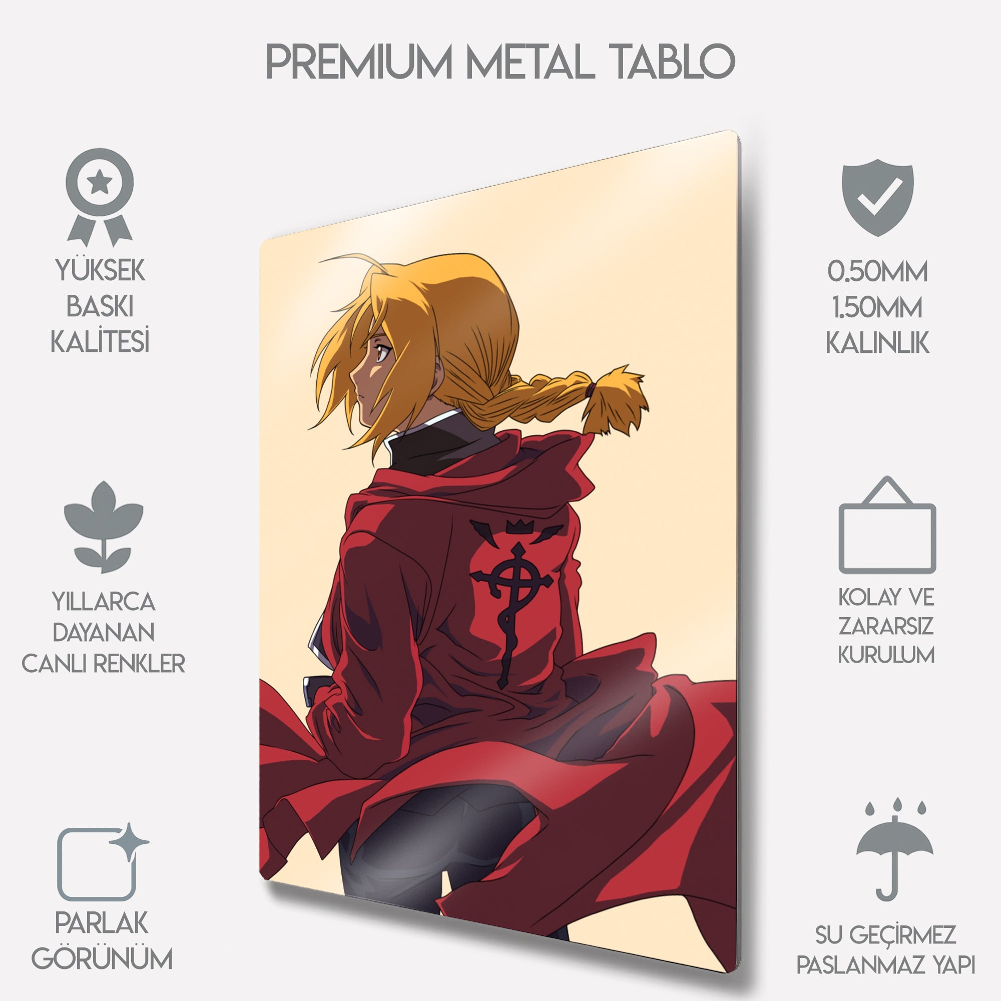 Edward Elric Fullmetal Alchemist - Metal Tablo