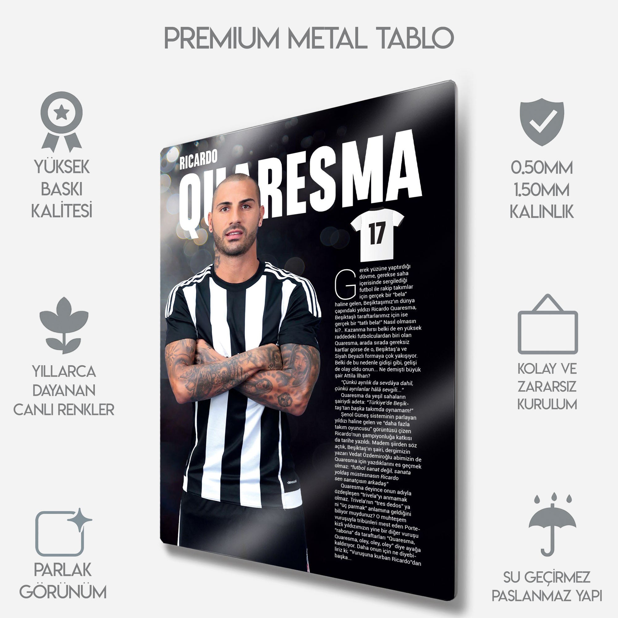 Ricardo Quaresma 17 - Metal Tablo