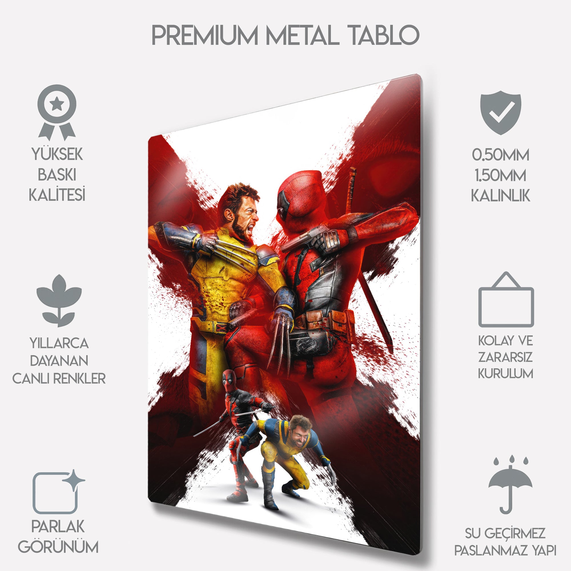 Deadpool & Wolverine - Metal Tablo