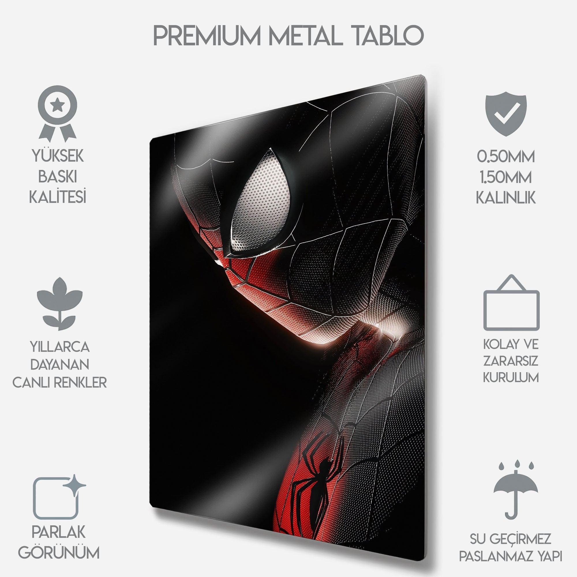 The Amazing Spider-Man Karanlık Portre - Metal Tablo