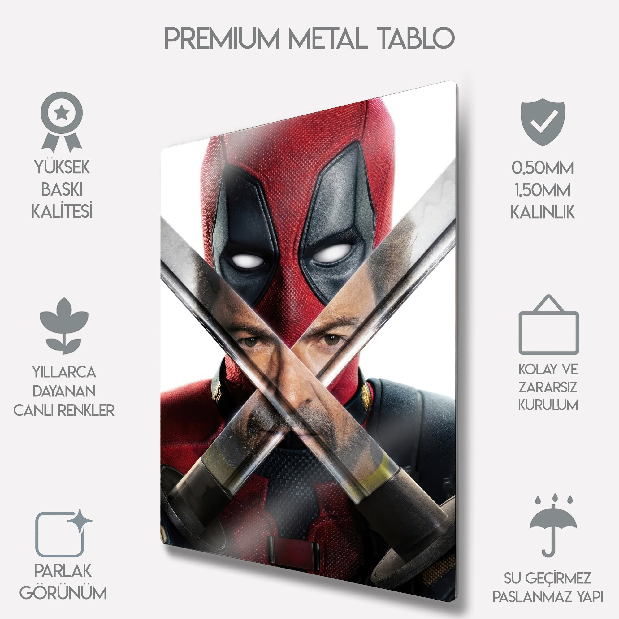 Deadpool X Wolverine - Metal Tablo