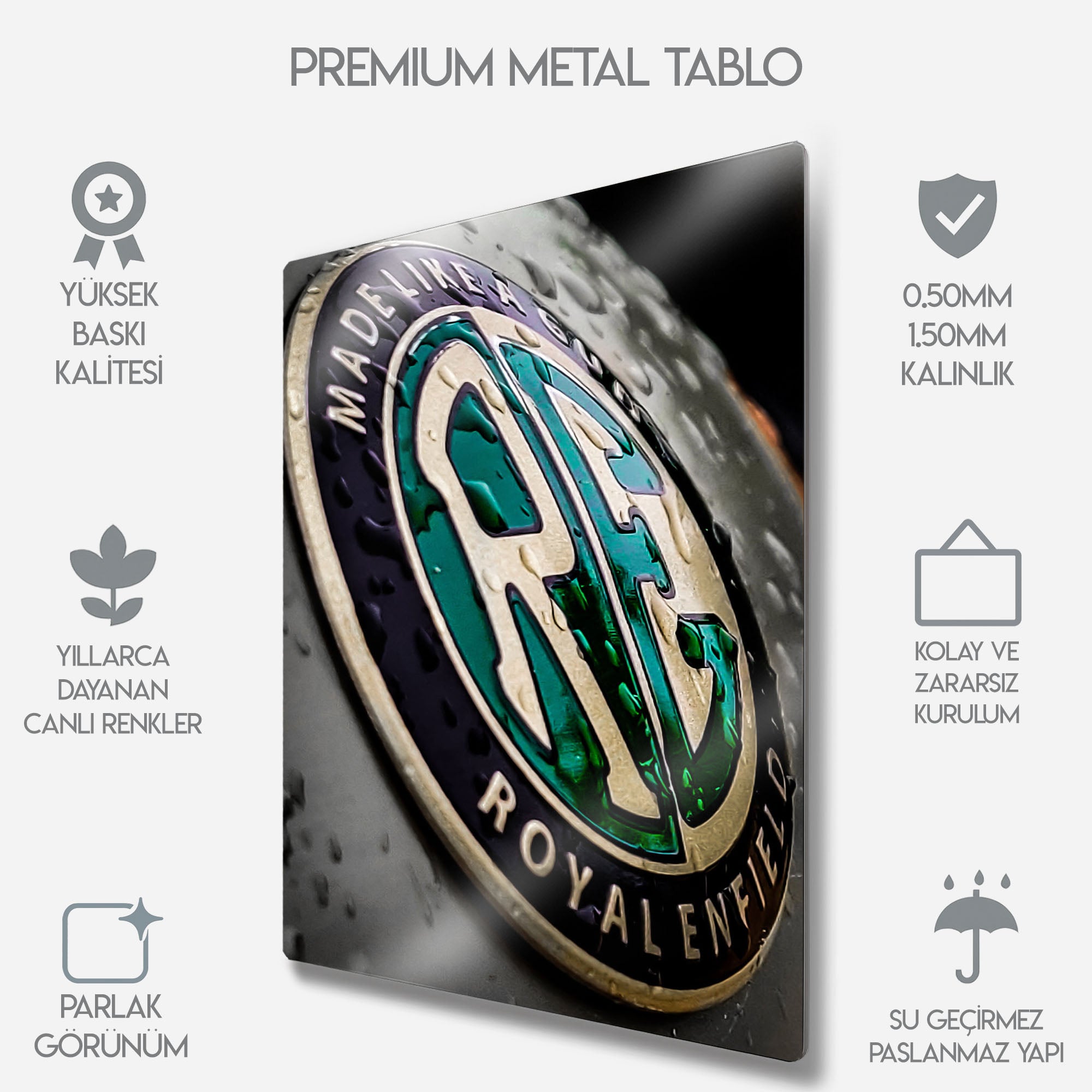 Royal Enfield Logosu - Metal Tablo