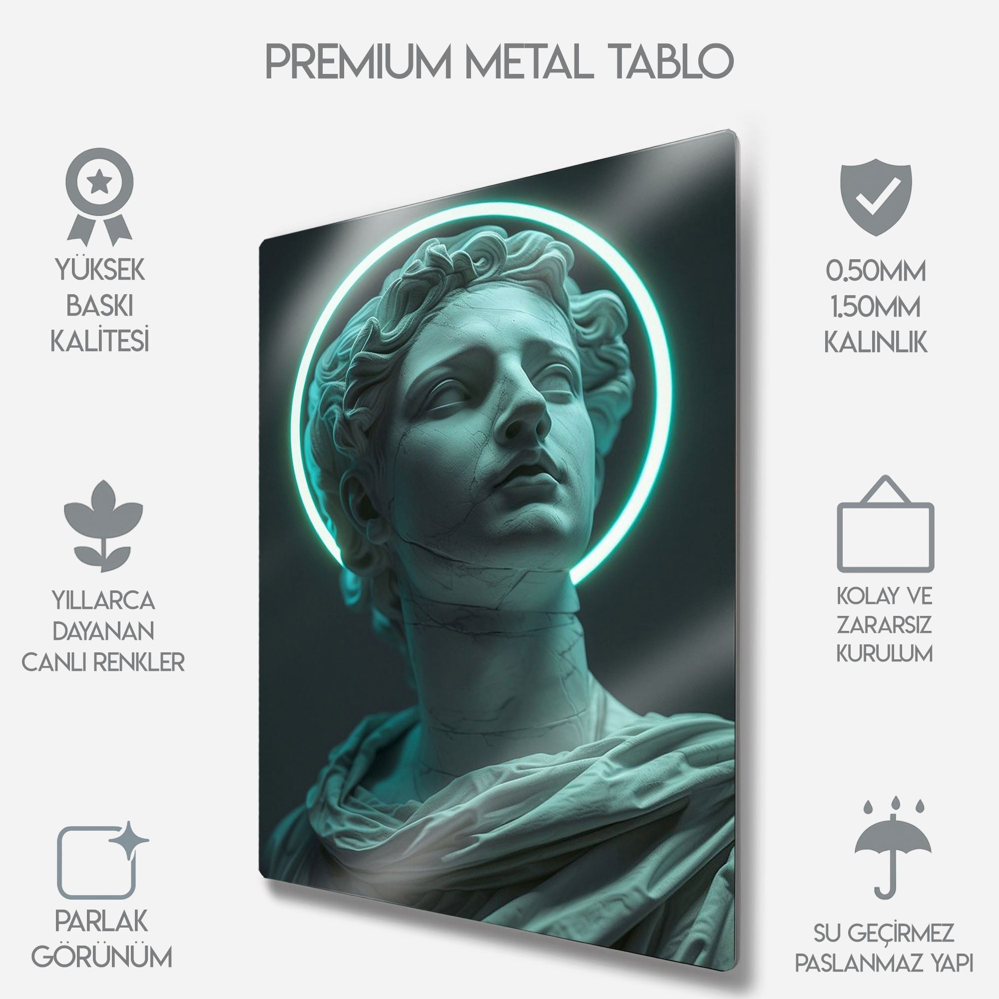 Neon Hale Heykel - Metal Tablo