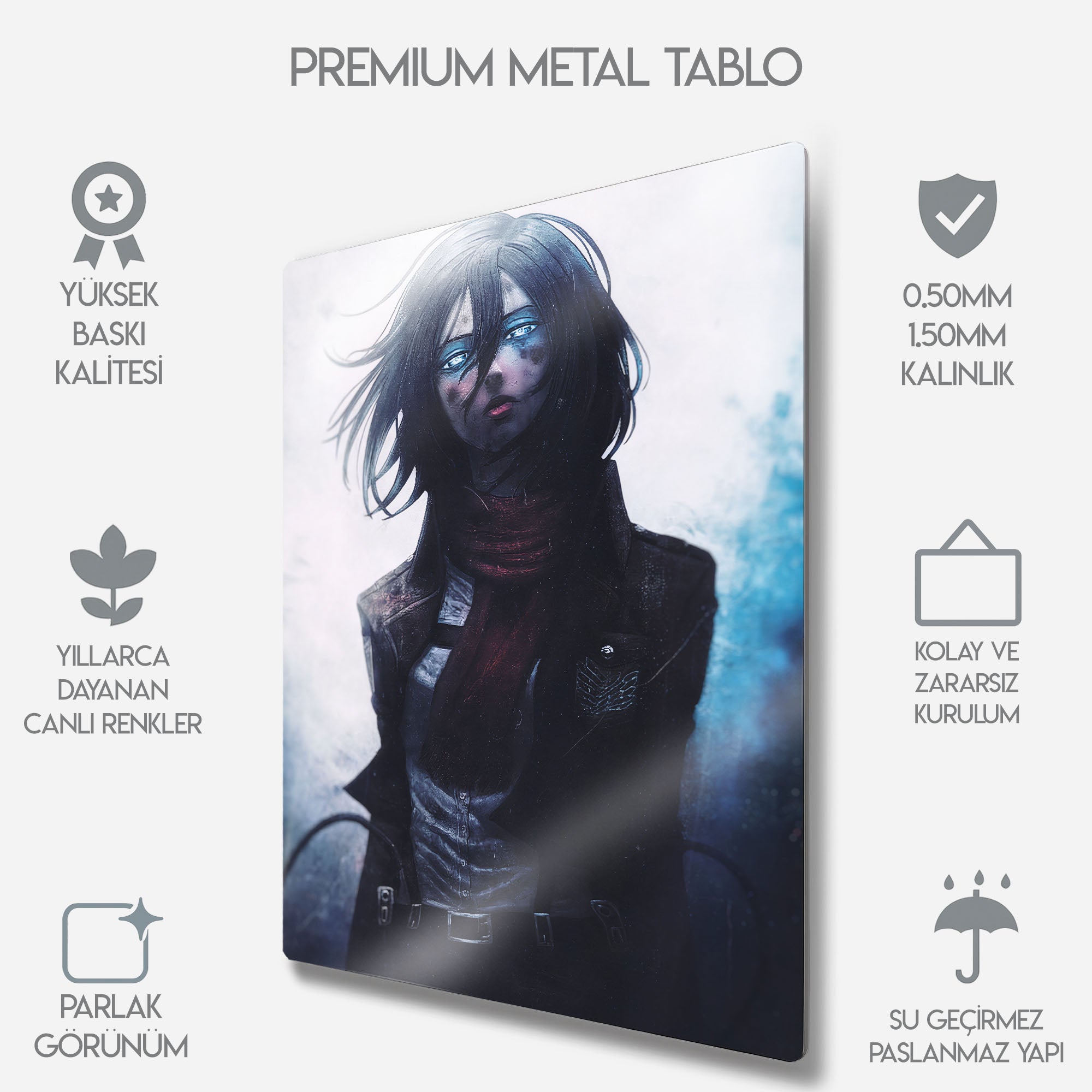 Attack on Titan Mikasa Ackerman - Metal Tablo
