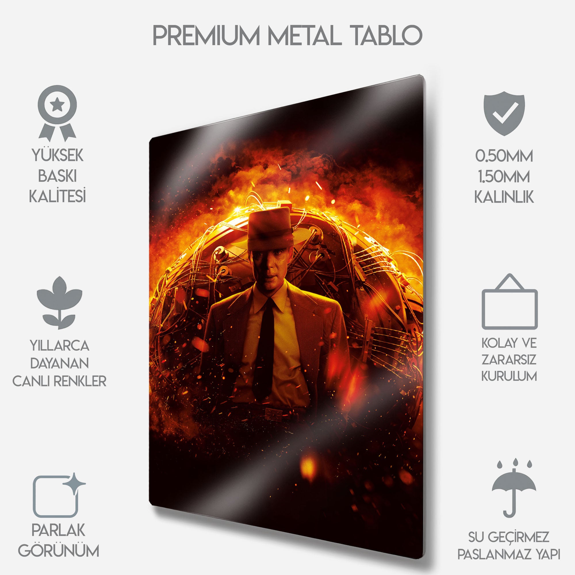 Oppenheimer Film Posteri - Metal Tablo