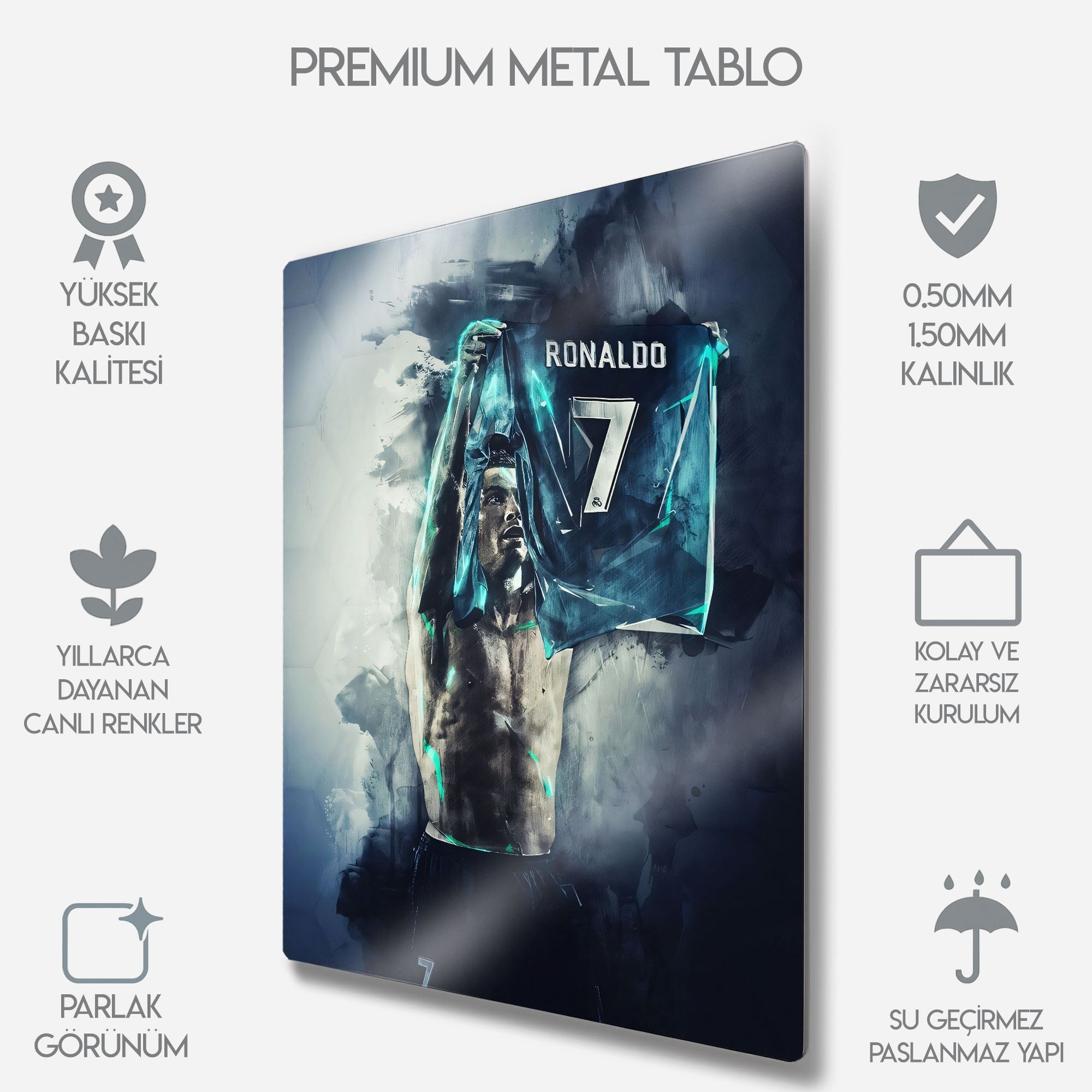 Cristiano Ronaldo "CR7" - Metal Tablo