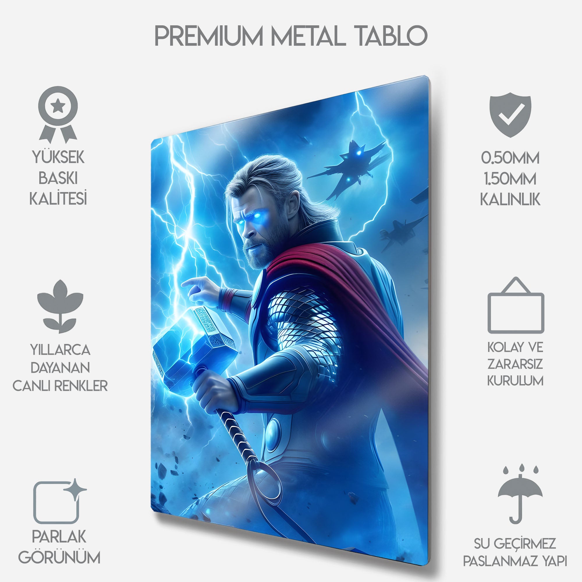 Marvel Thor Şimşek Tanrısı - Metal Tablo