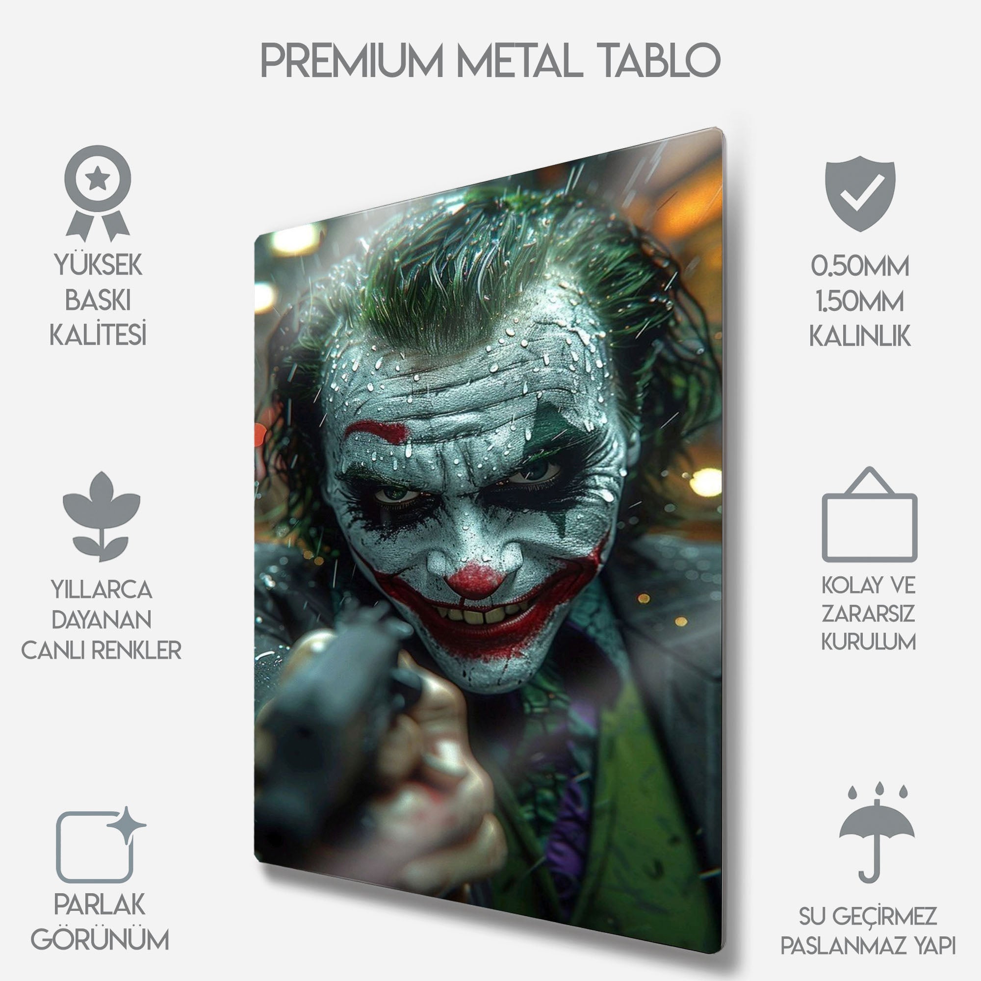 Joker "Son Bakış" - Metal Tablo
