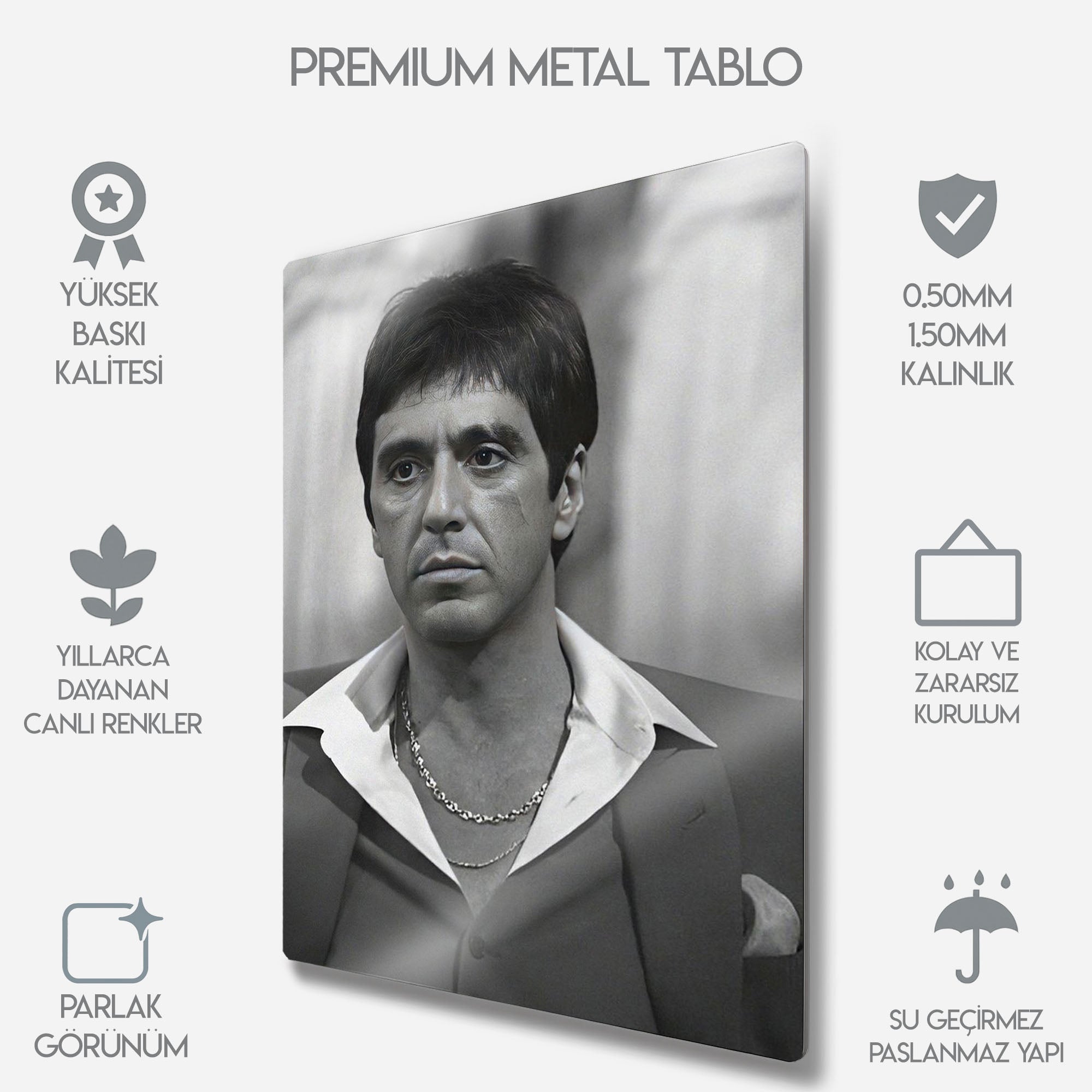 Scarface Tony Montana - Metal Tablo