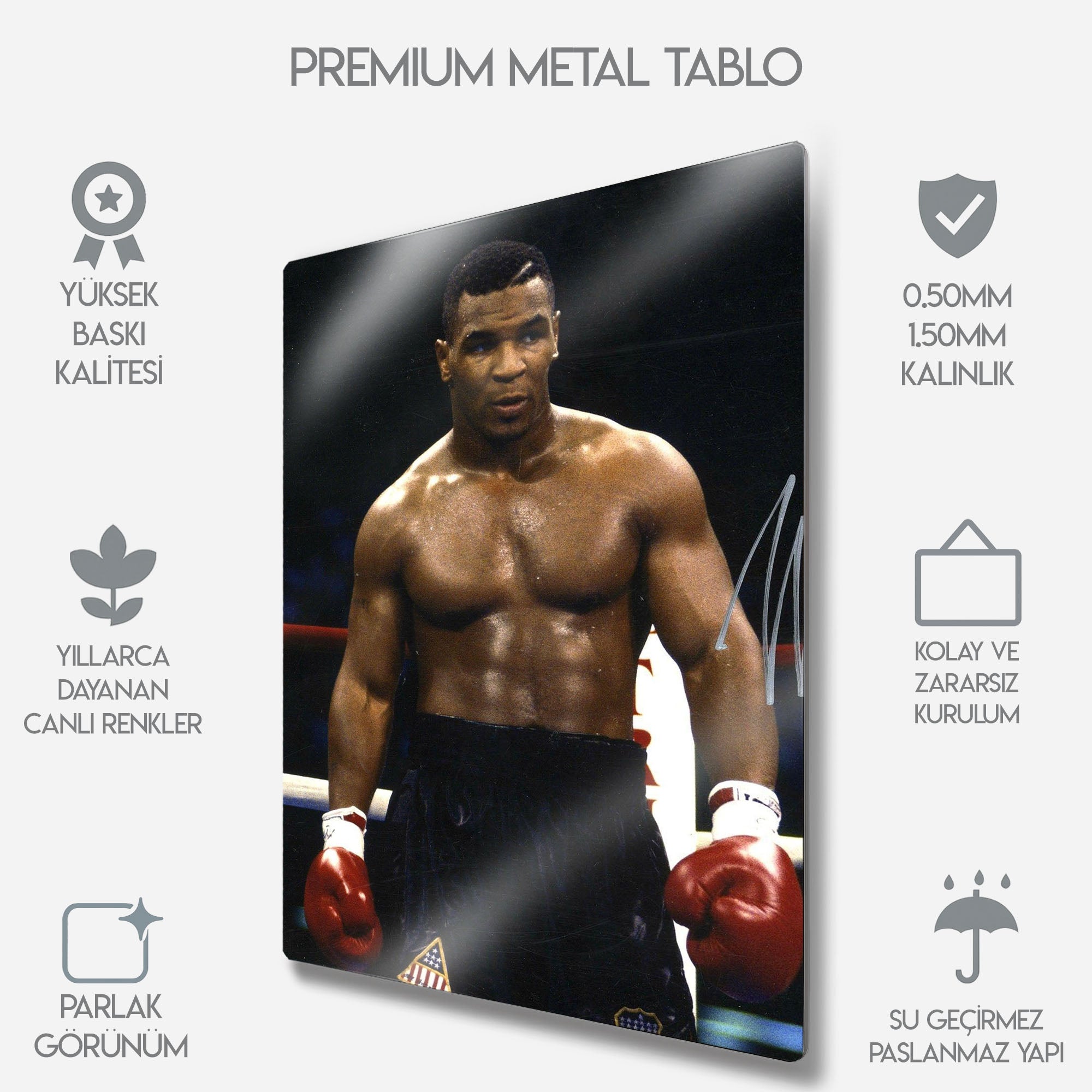 Mike Tyson İmzalı - Metal Tablo
