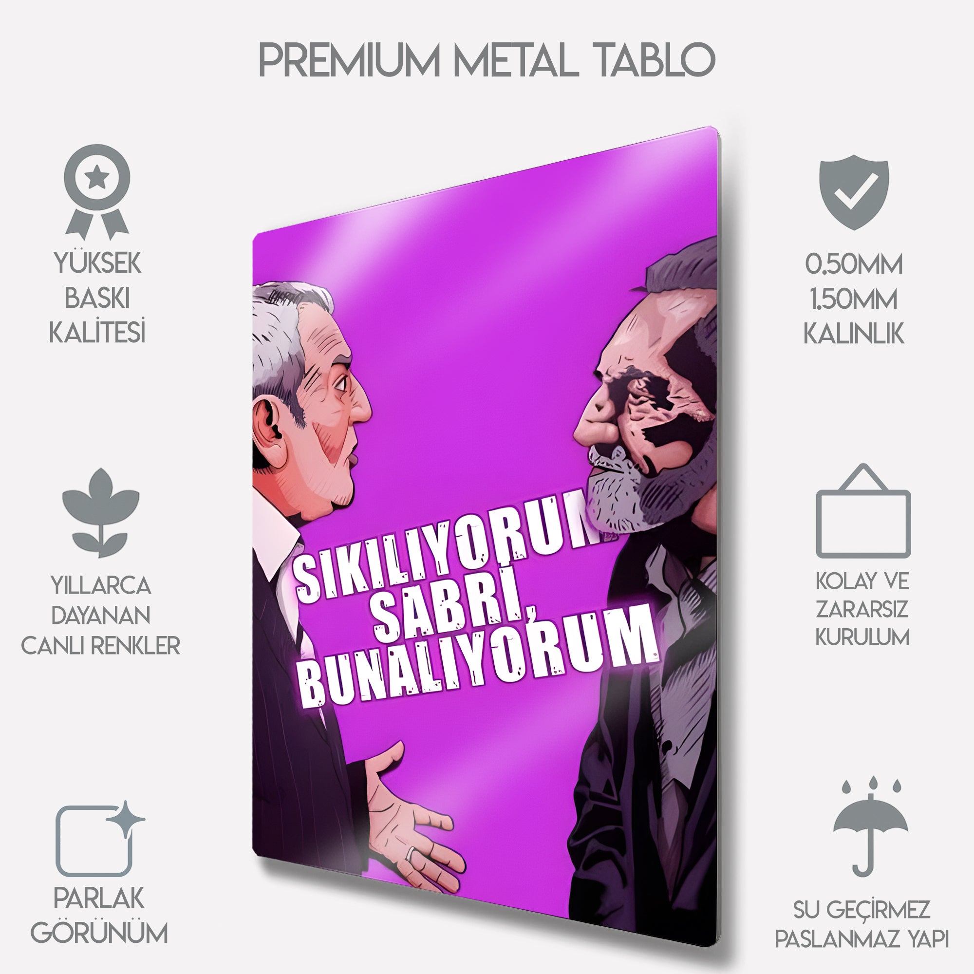 Kolpaçino Sıkılıyorum Sabri - Metal Tablo
