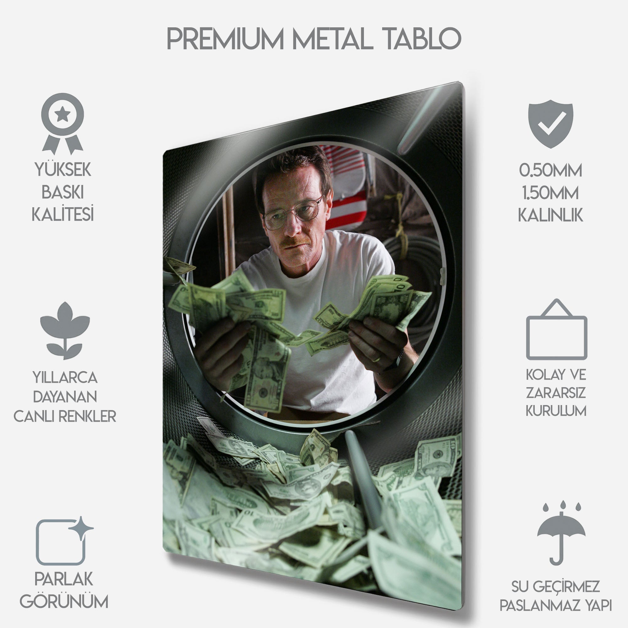 Breaking Bad Walter White - Metal Tablo
