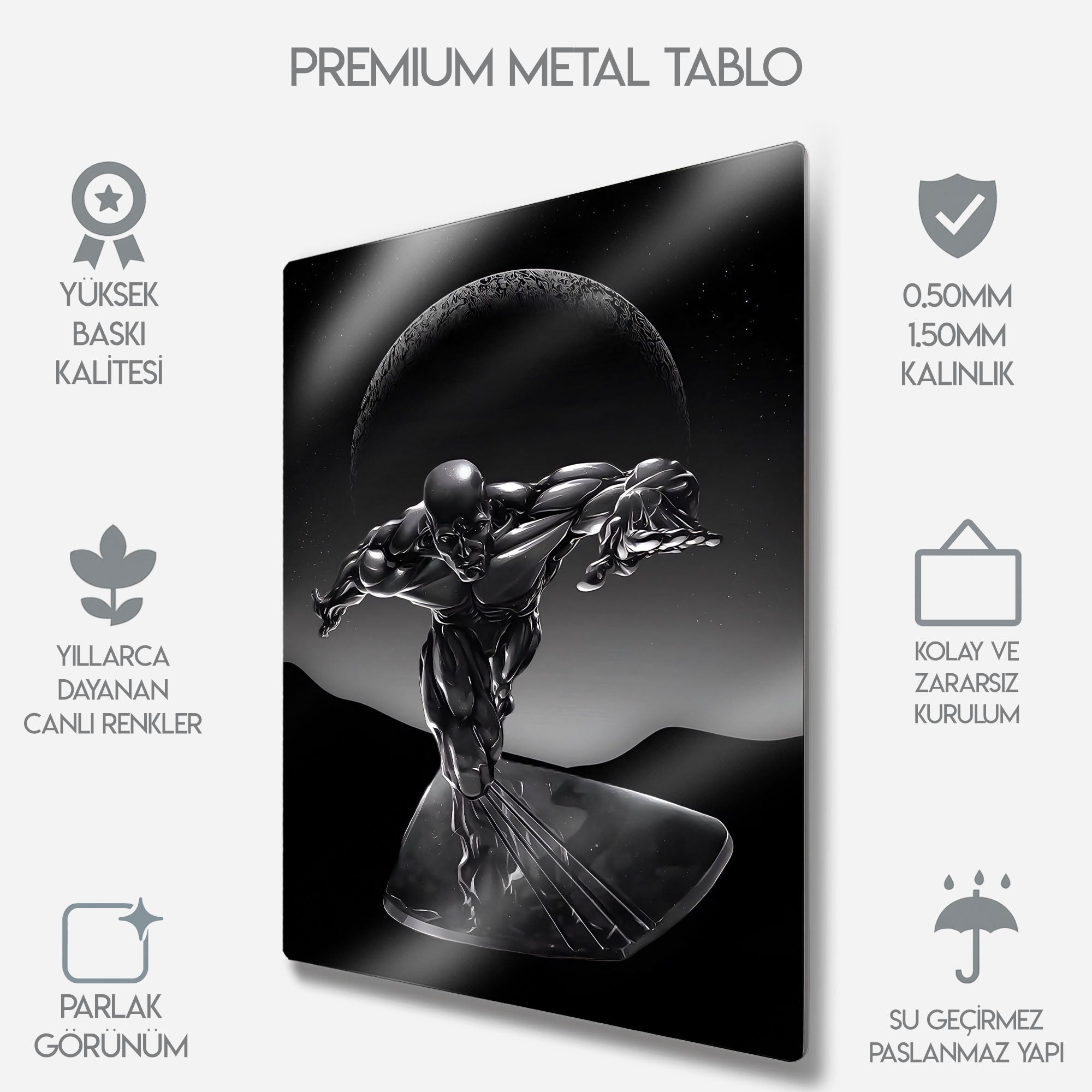 Marvel Gümüş Sörfçü - Metal Tablo