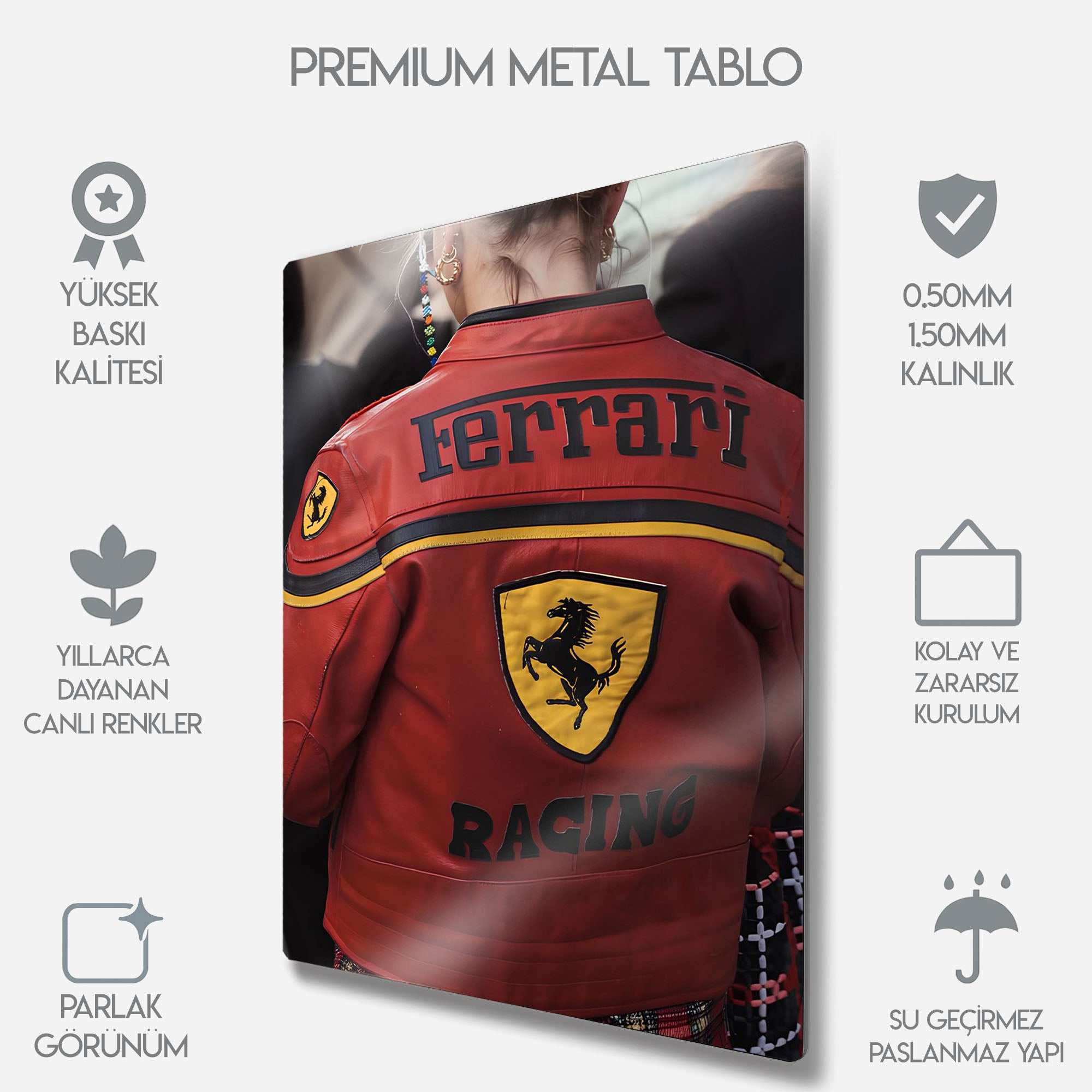 Ferrari Racing - Metal Tablo