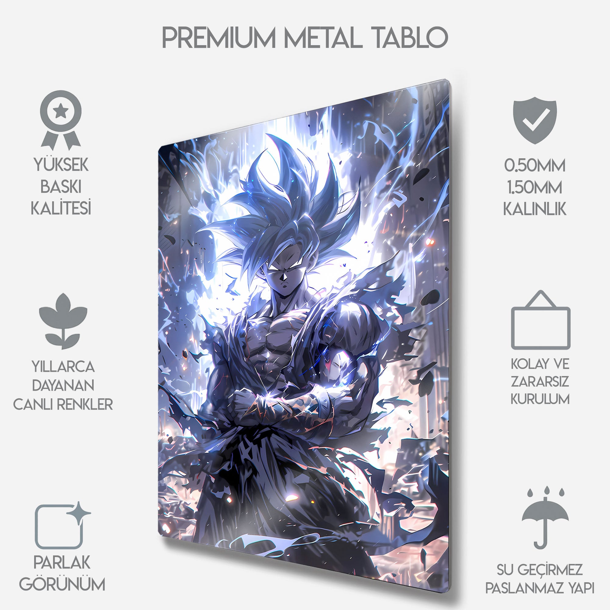 Goku, Dragon Ball, Ultra Instinct - Metal Tablo