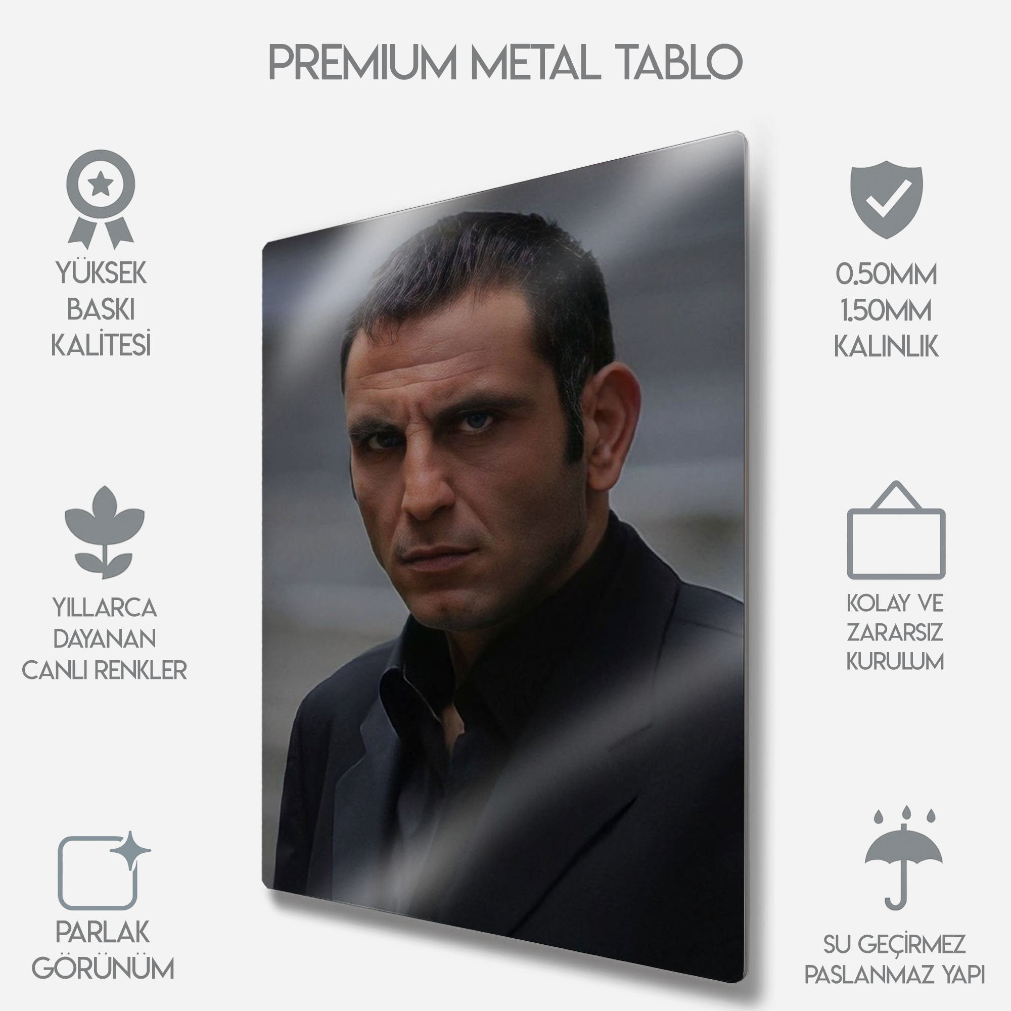 Kurtlar Vadisi Memati Baş - Metal Tablo