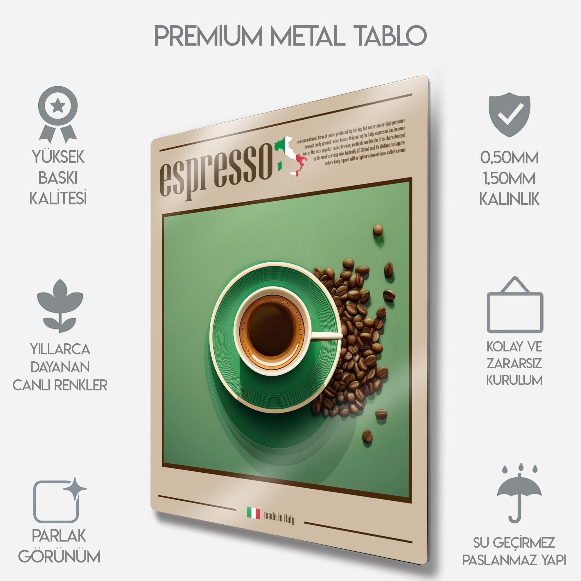 Espresso "Made in Italy" - Metal Tablo
