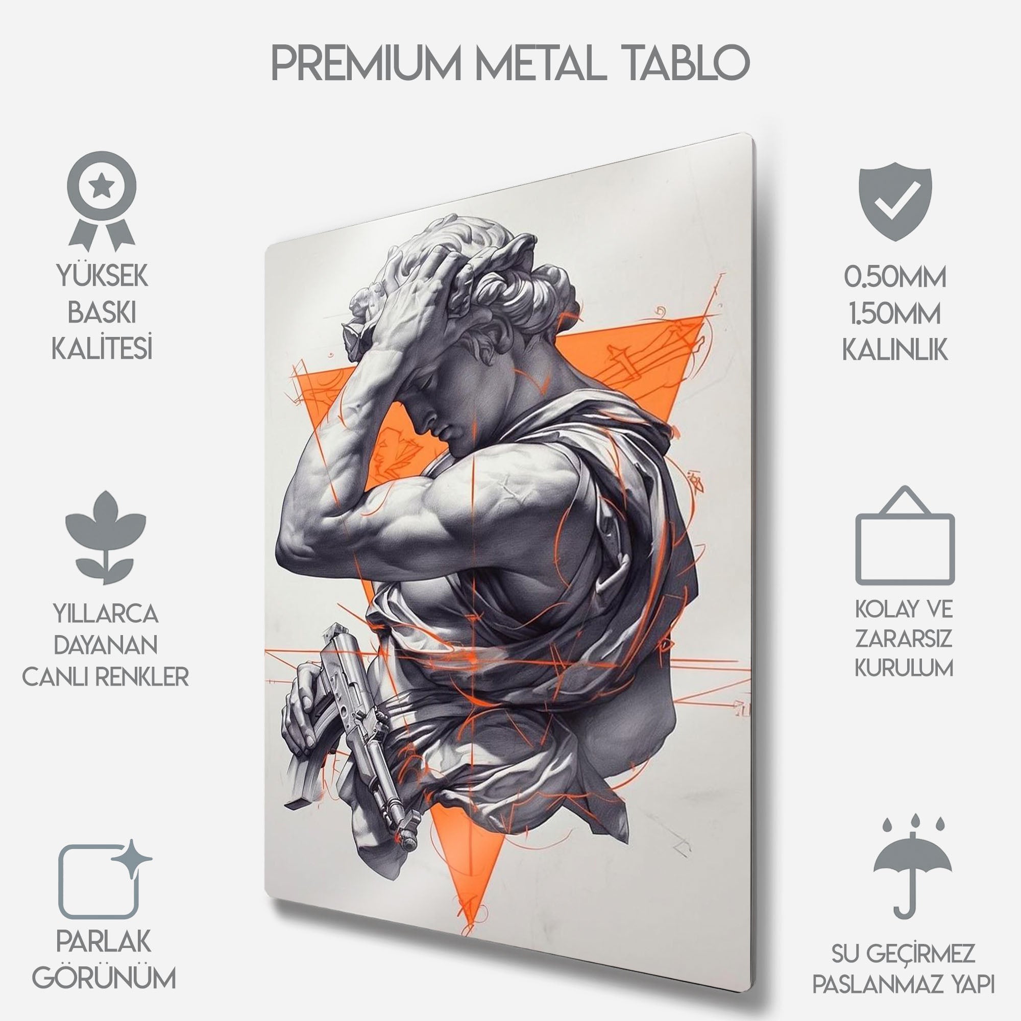 Modern Gladyatör - Metal Tablo