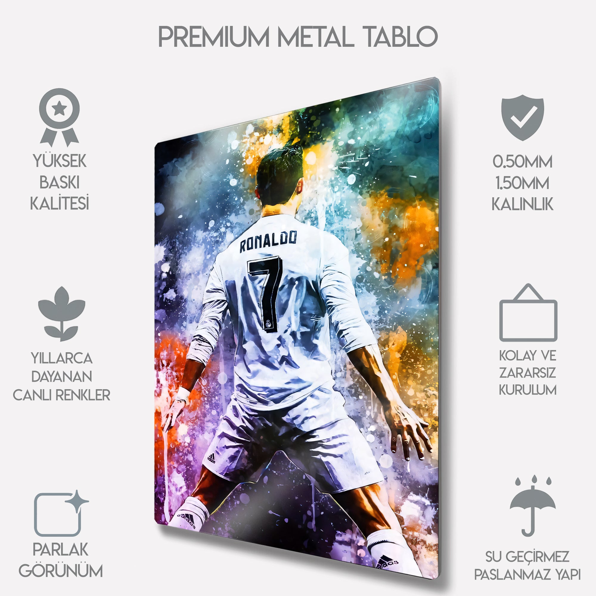 Cristiano Ronaldo CR7 - Metal Tablo